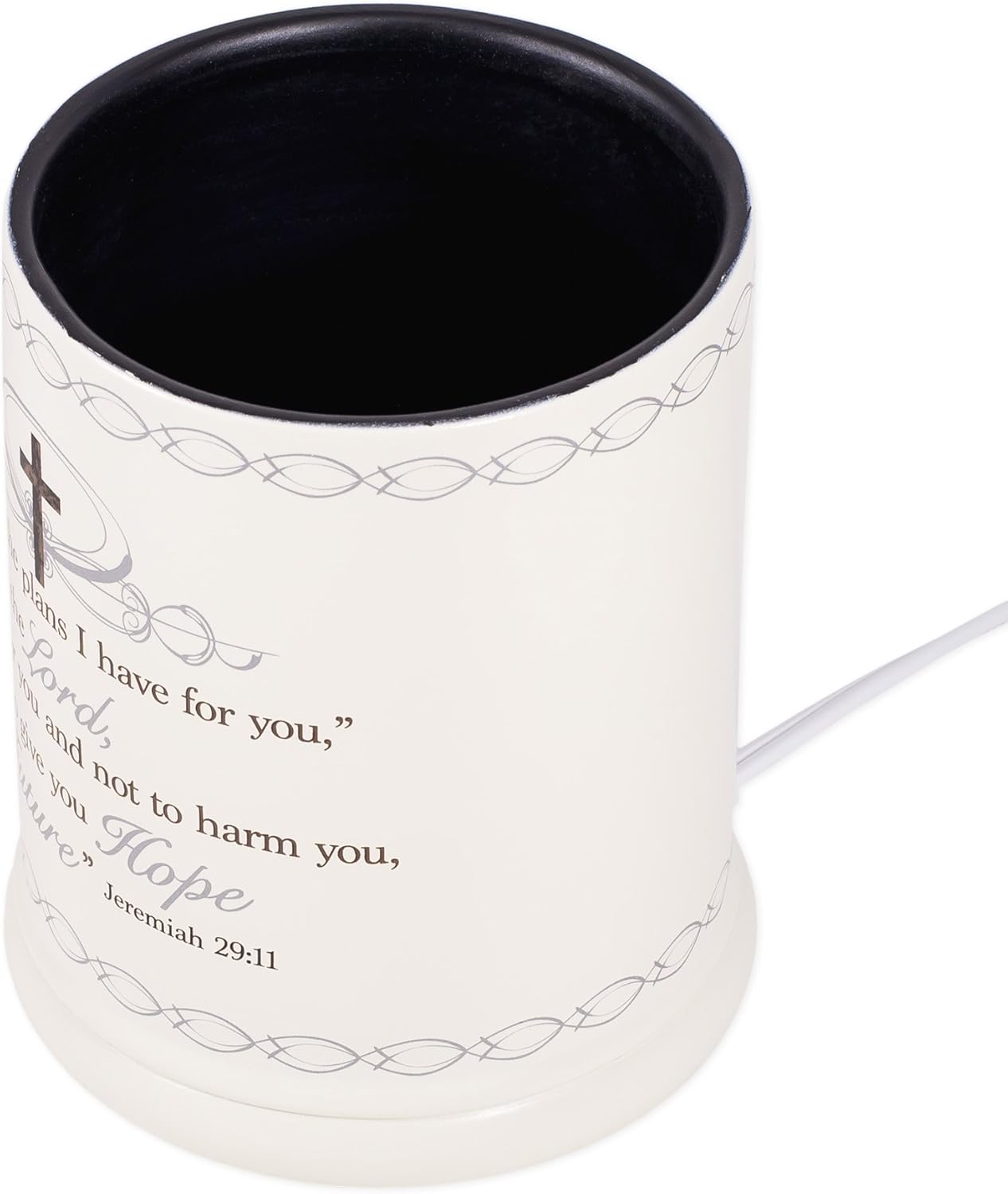 Elanze Designs Jar Candle Warmer with Metal Plate