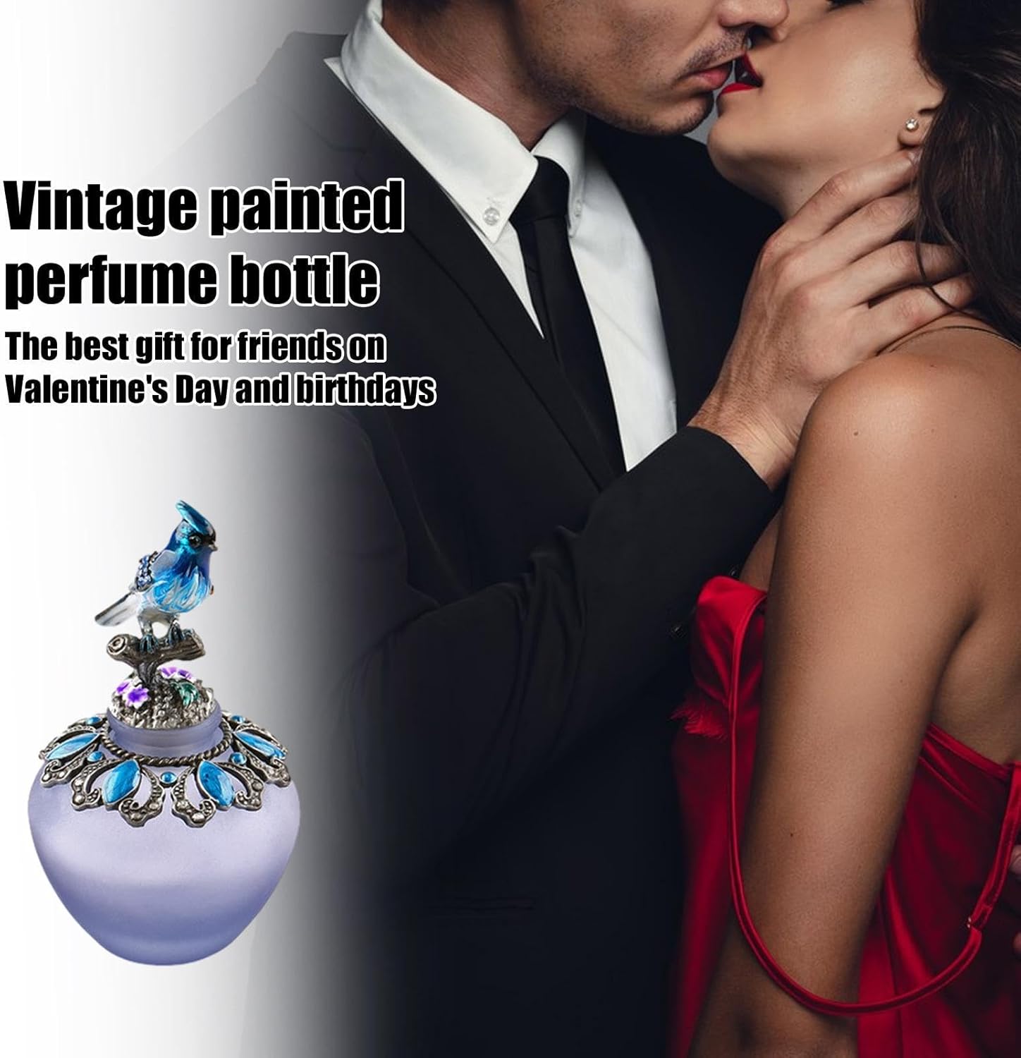 Vintage Perfume Bottle - Retro Glass Essential Oil Jar