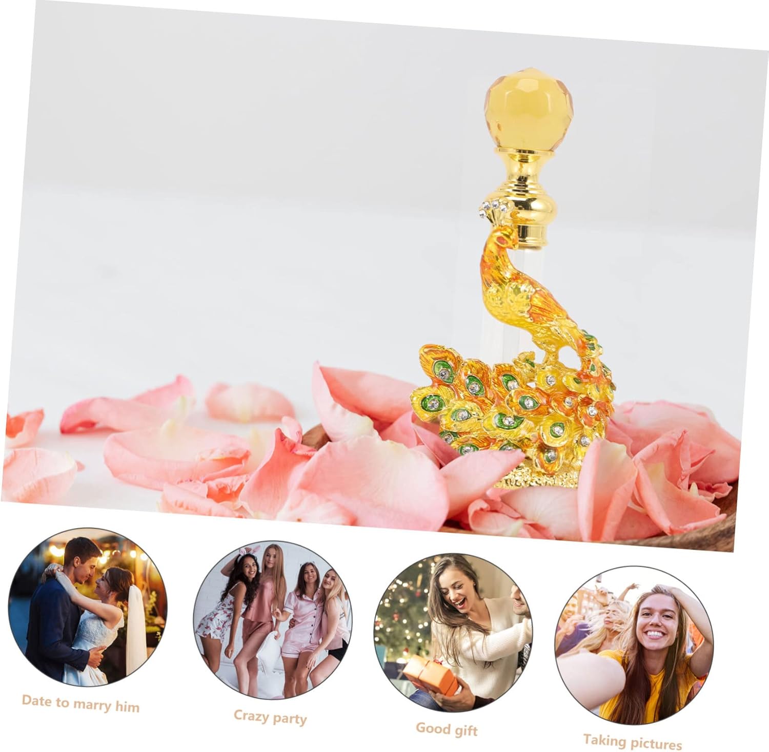 Vintage Refillable Perfume Bottle for Essential Oils and Home Decor