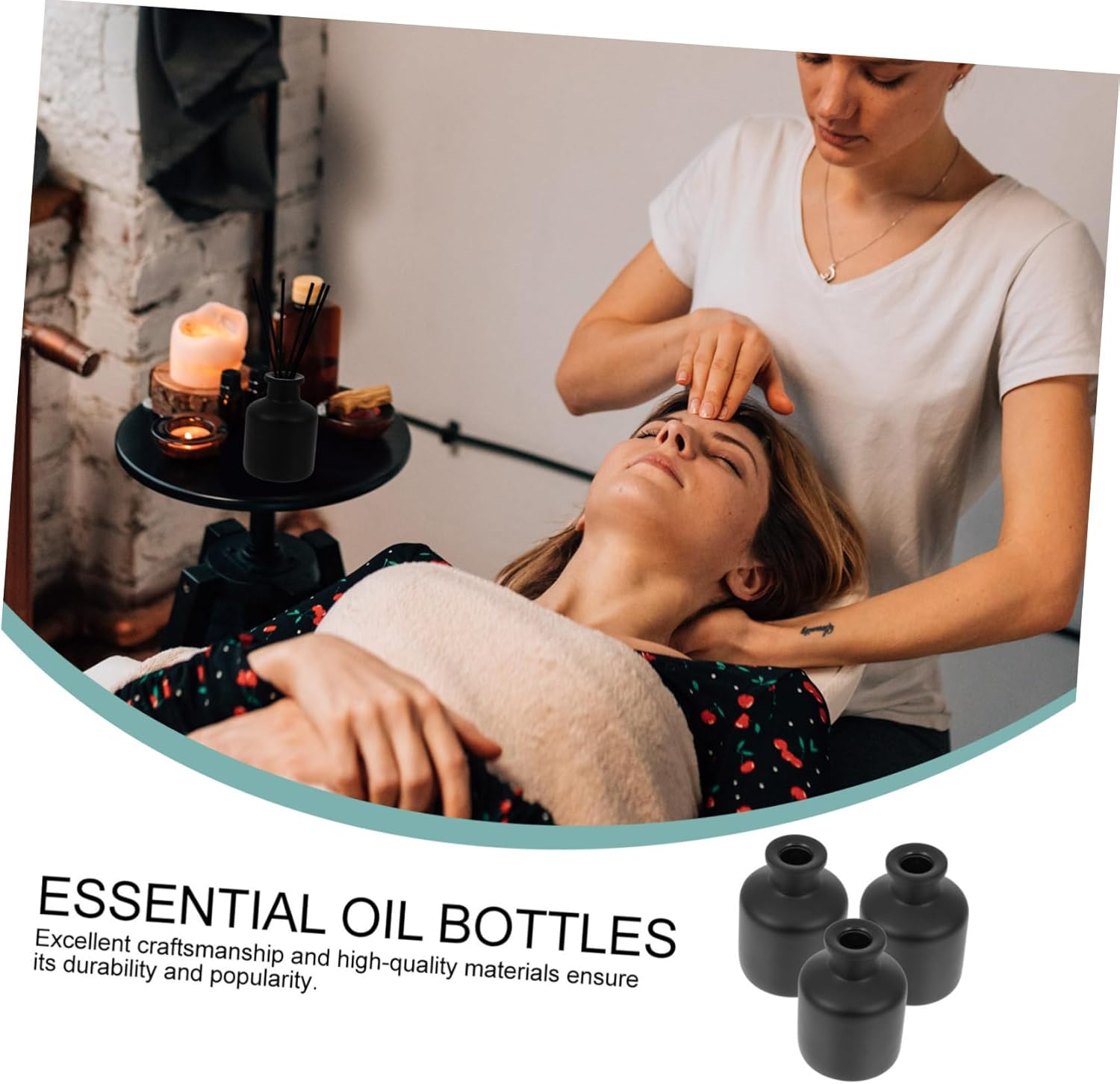 PRETYZOOM 3pcs Frosted Aromatherapy Diffuser Bottles for Home Decor