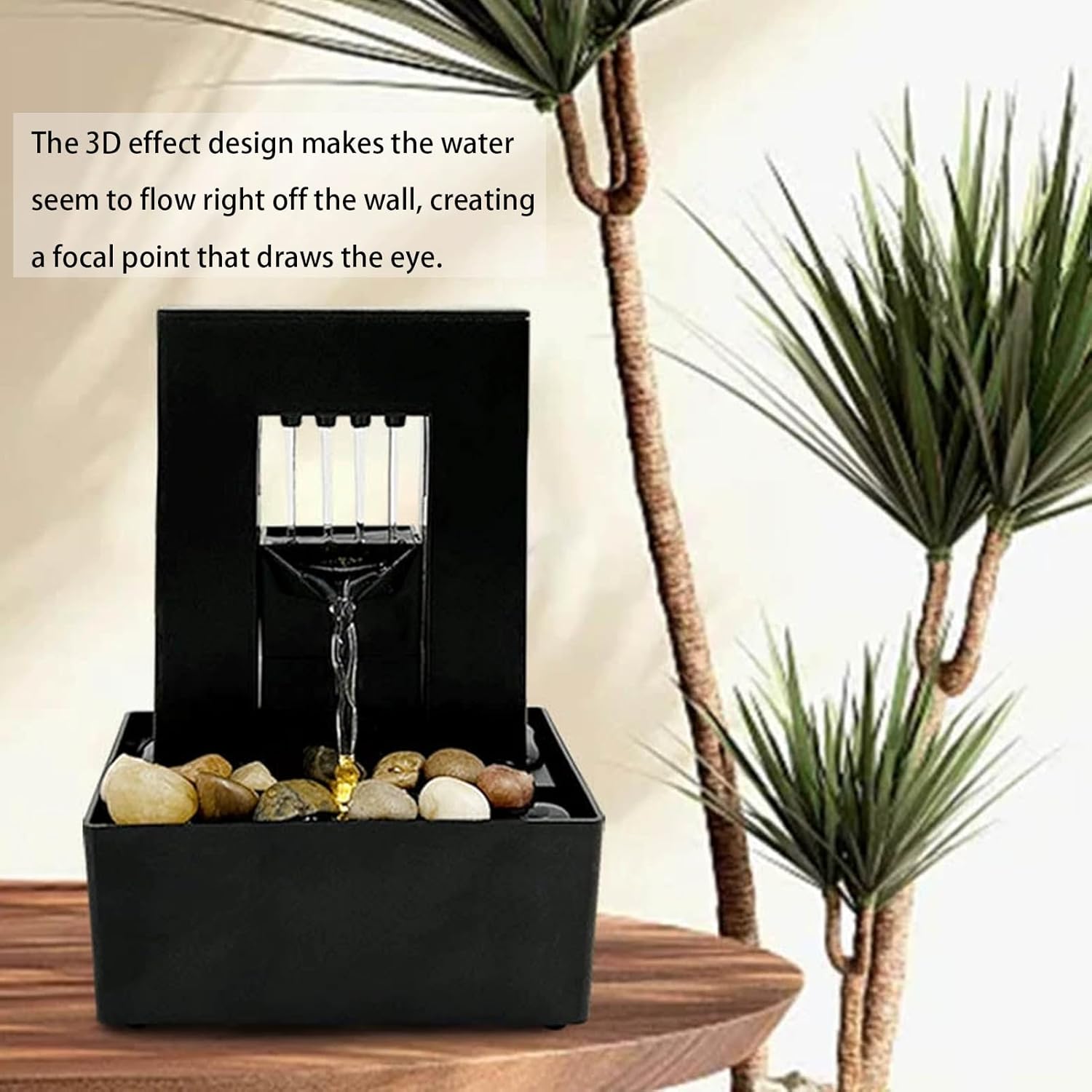 Rwoora Tabletop Small Fountain Waterfall Decor