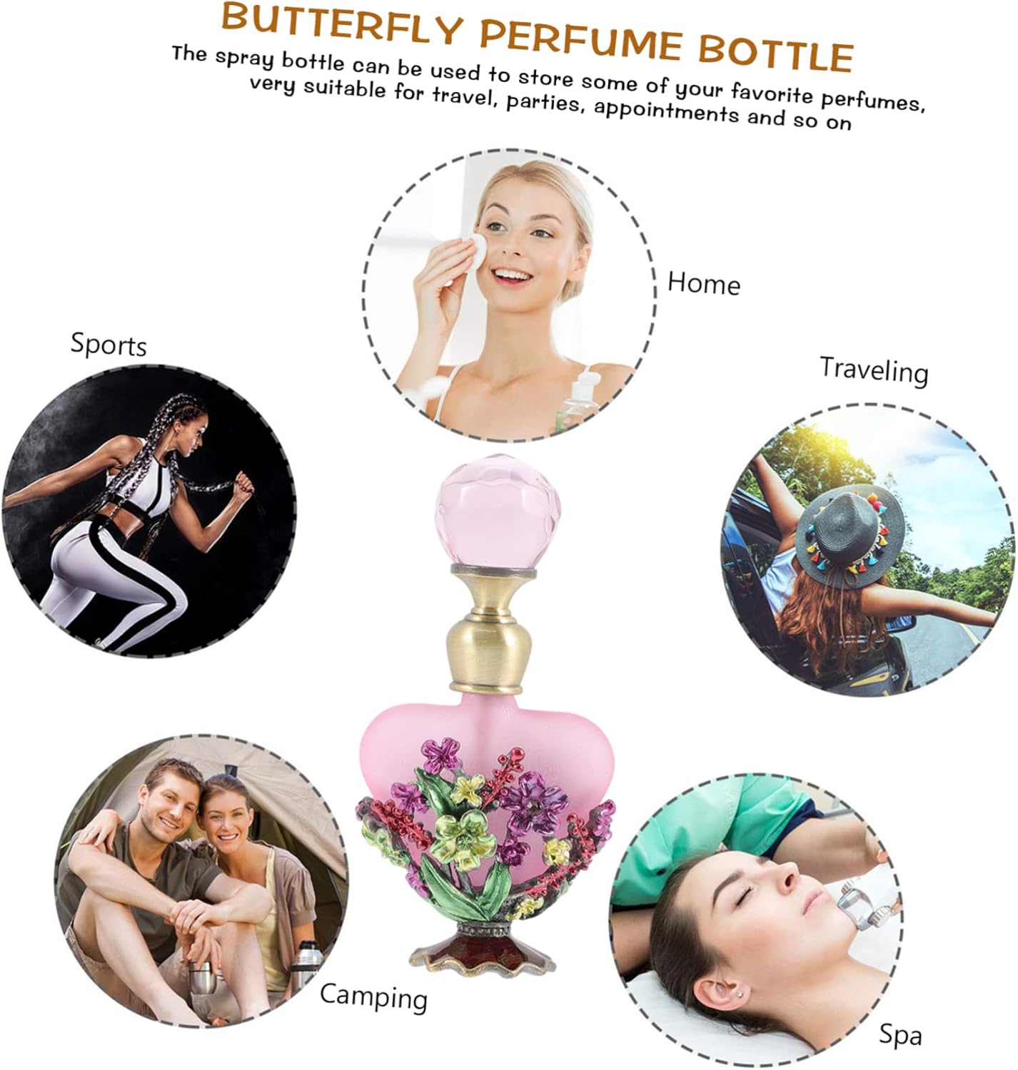 Retro Perfume Bottle for Essential Oils Decorative Storage Accessory