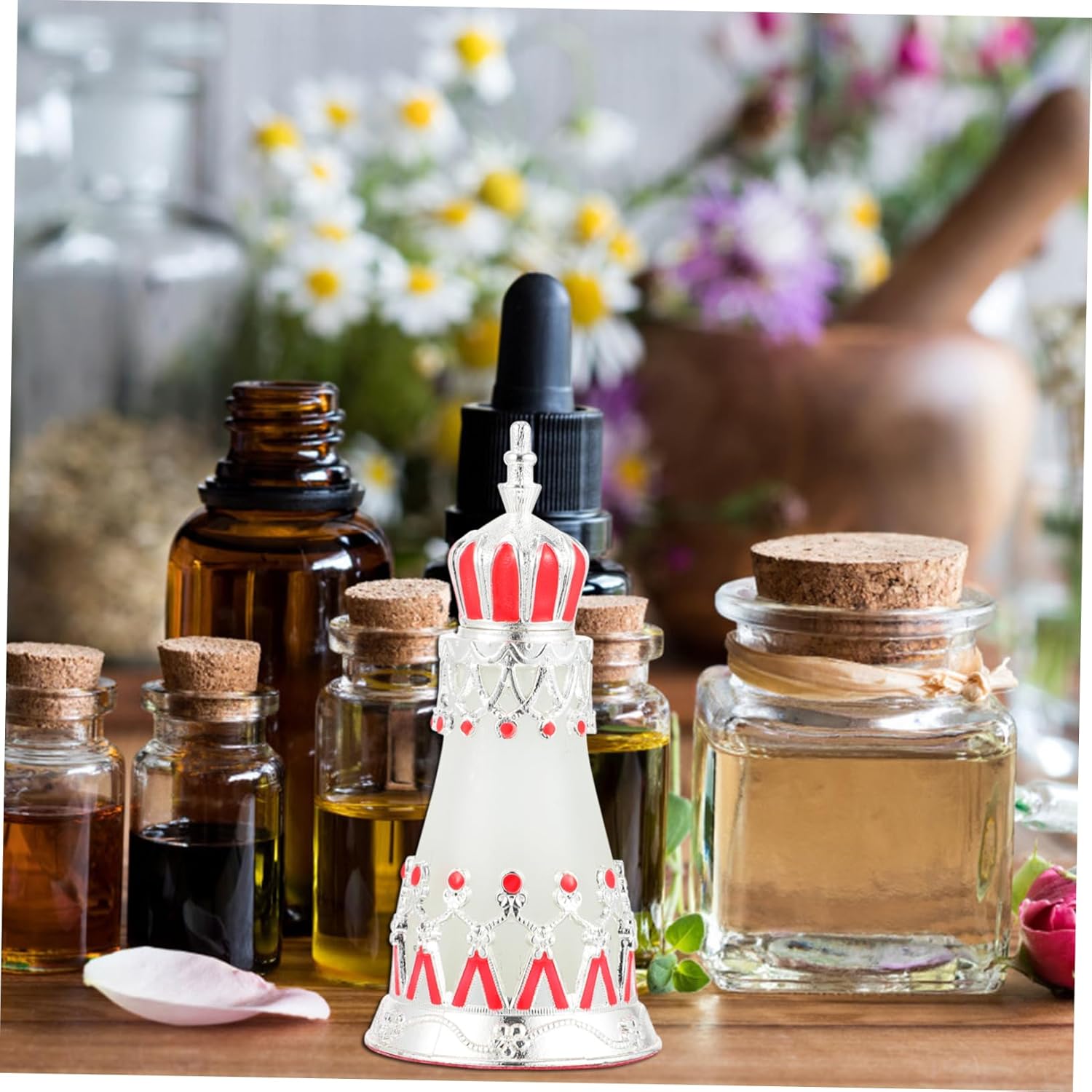 Luxshiny Vintage Arab Style Perfume Bottle Refillable Glass Dropper