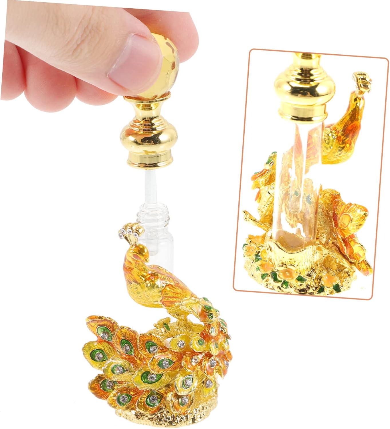 Vintage Refillable Perfume Bottle for Essential Oils and Home Decor