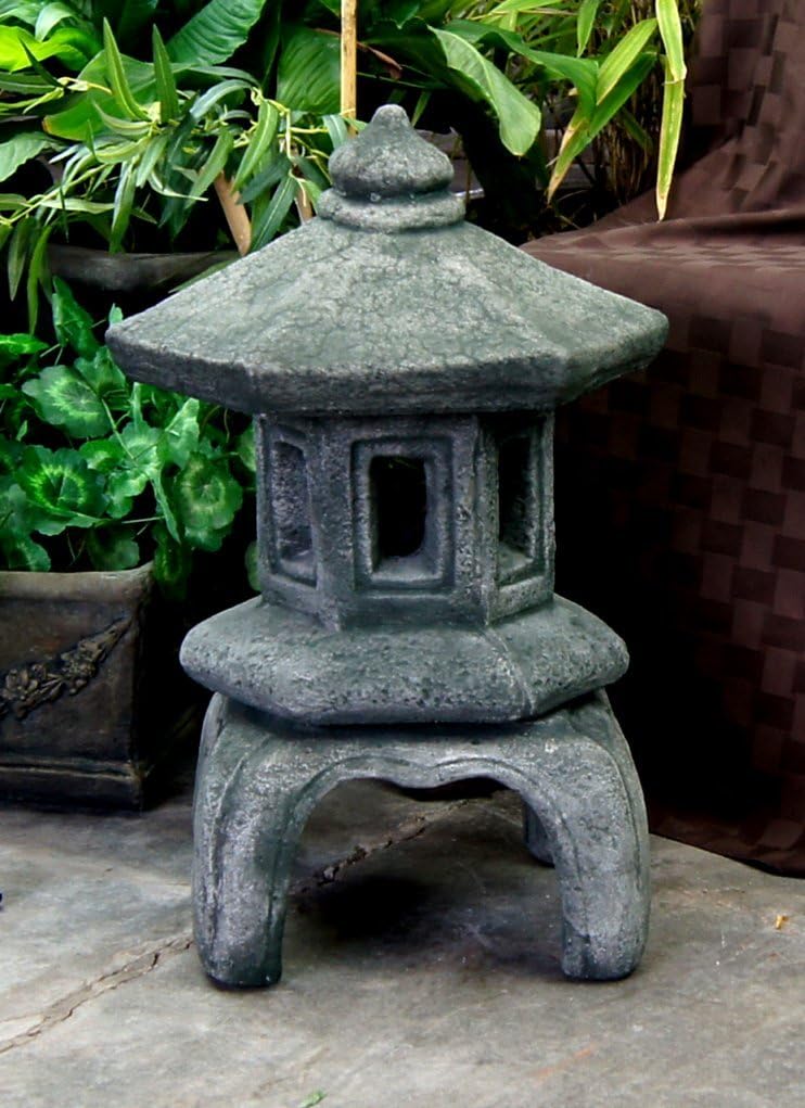 Rustic Twist Fountain with Japanese Pagoda and Meditating Buddha Set