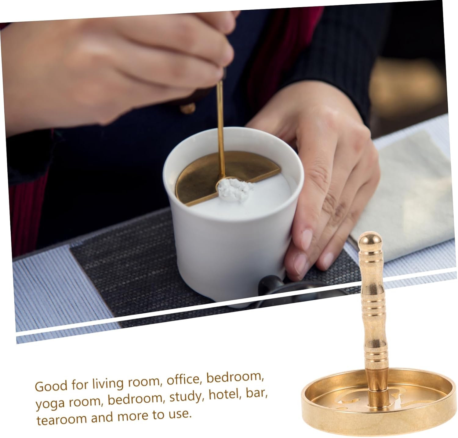 Brass Incense Press Mold Tool for DIY Fragrance Creation