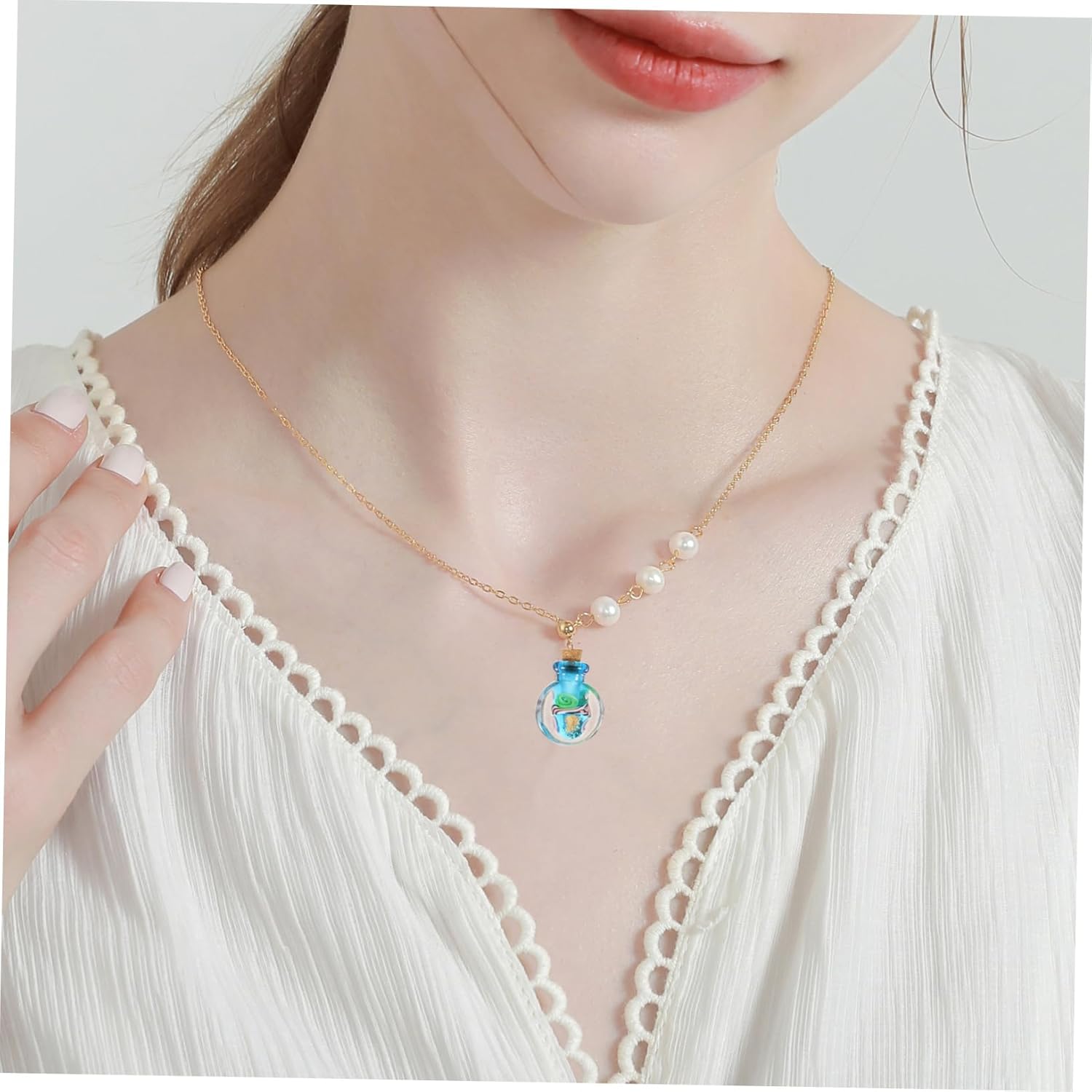Glass Essential Oil Diffuser Pendant for Women
