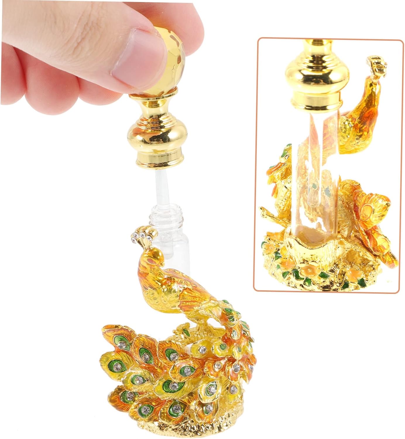 PRETYZOOM Vintage Refillable Perfume Bottle Elegant Decorative Airtight Holder for Personal Use and Travel