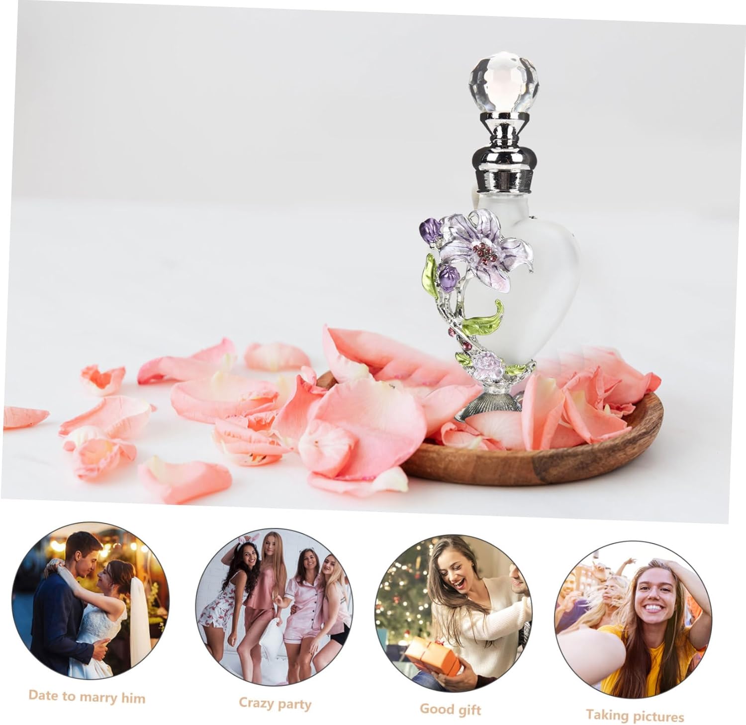 PRETYZOOM Vintage Painted Glass Perfume Bottle 10ml