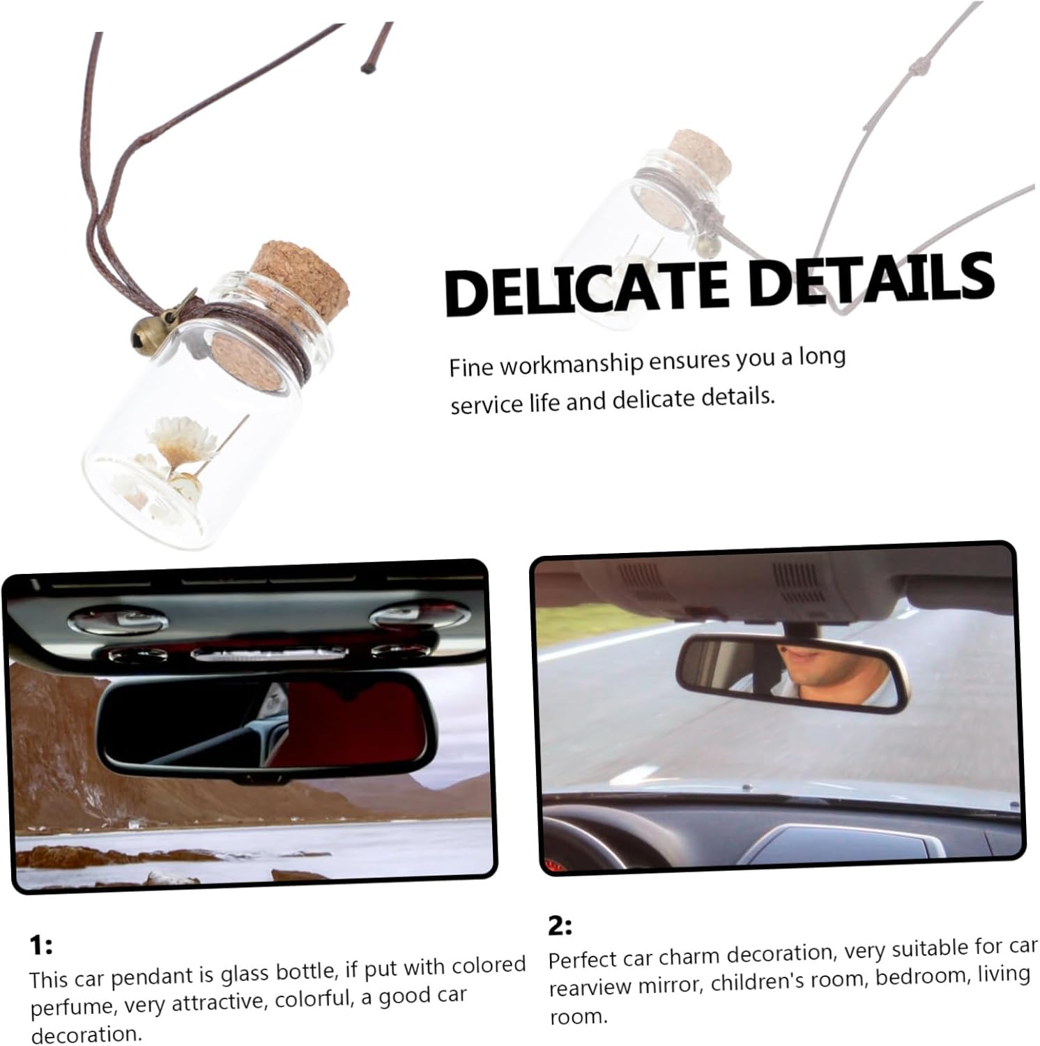 MAGICLULU 4pcs Empty Perfume Spray Bottles for Car Freshener and Decor