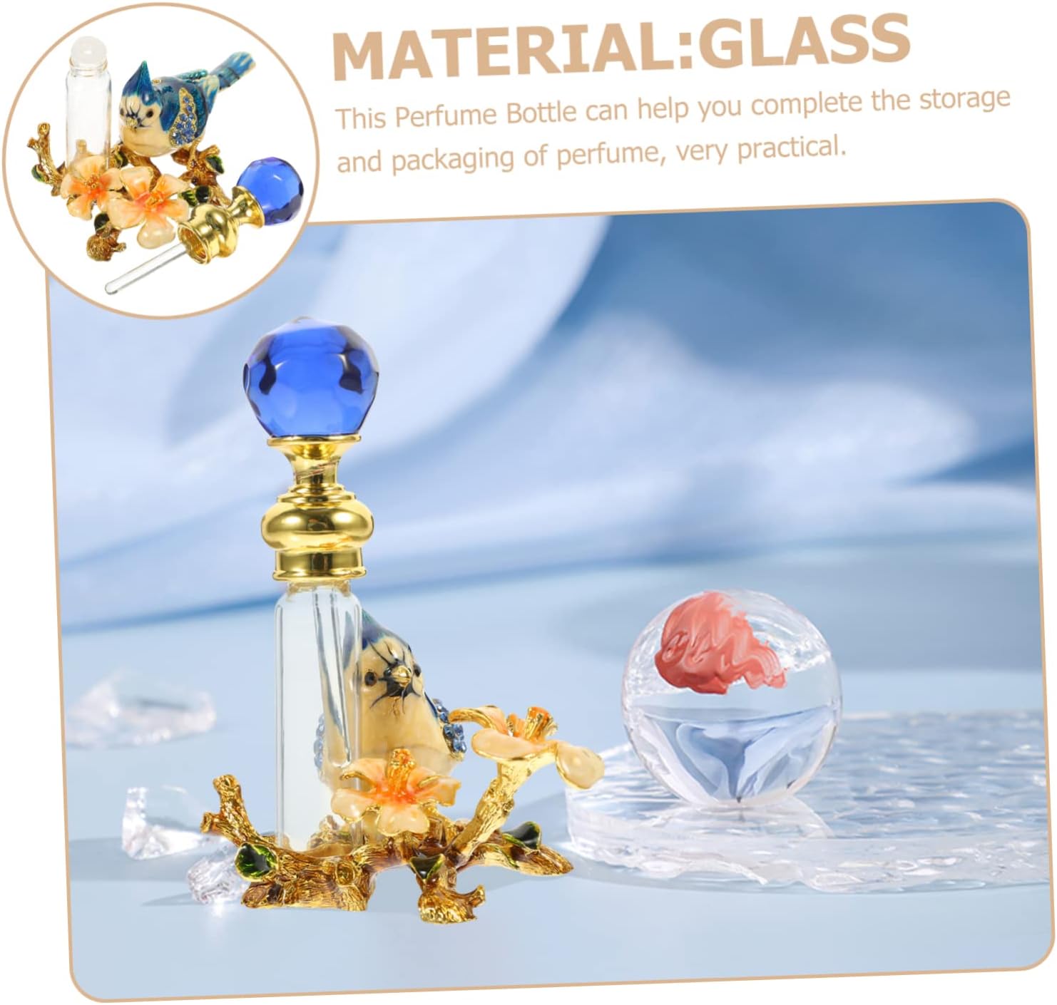 Decorative Perfume Bottle Empty Refillable Oil Dispenser