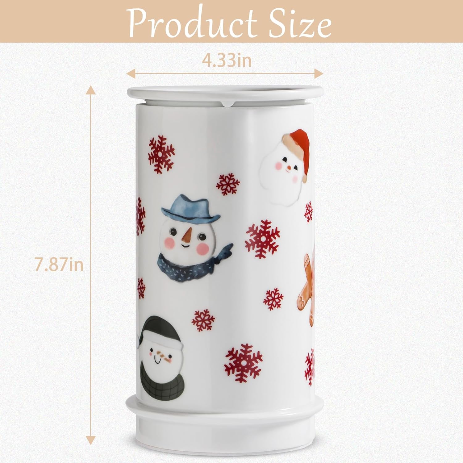 STAR MOON Ceramic Electric Wax Melter with 3D Snowman Design