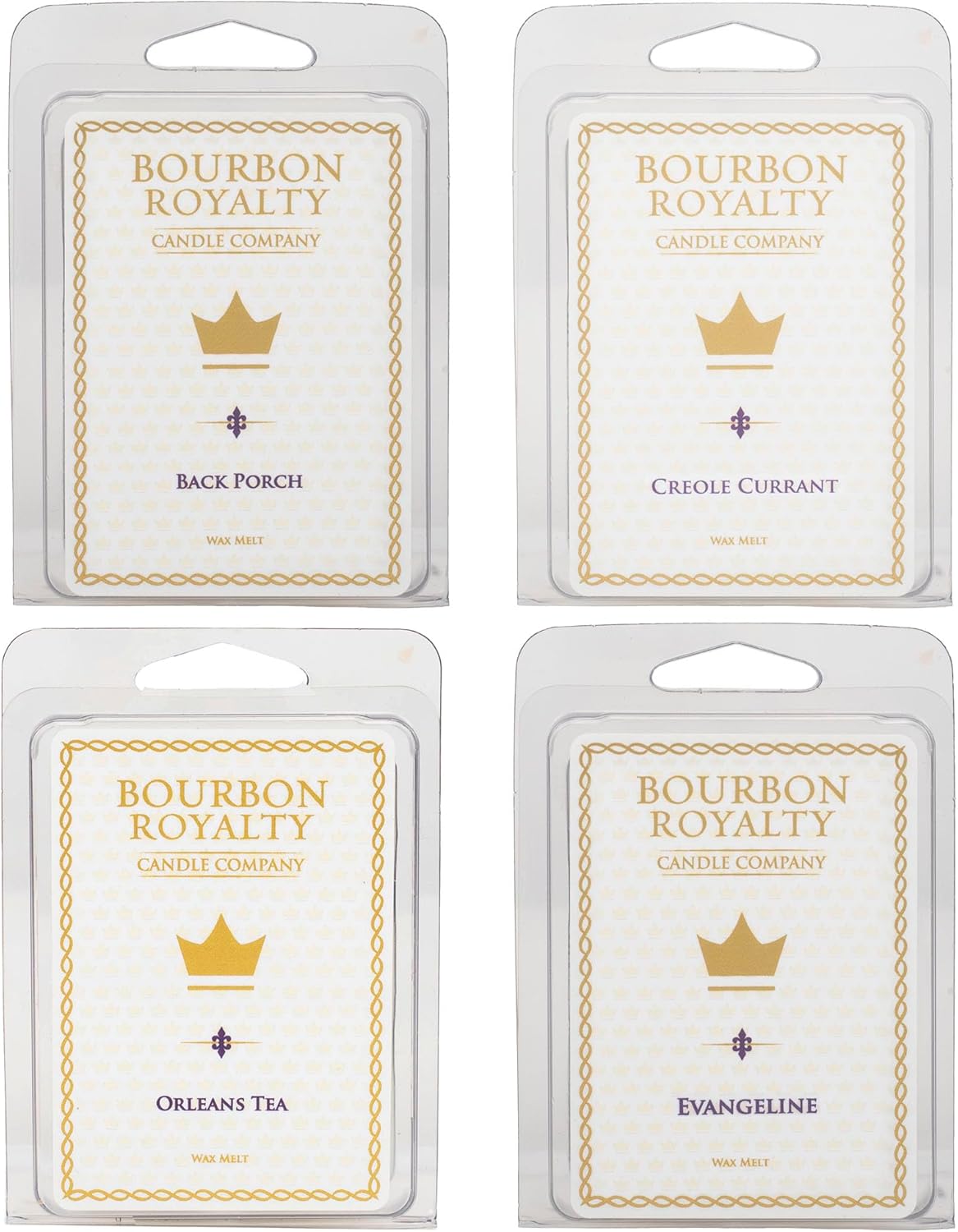 Bourbon Royalty Scented Wax Melt Cubes Bundle of 4