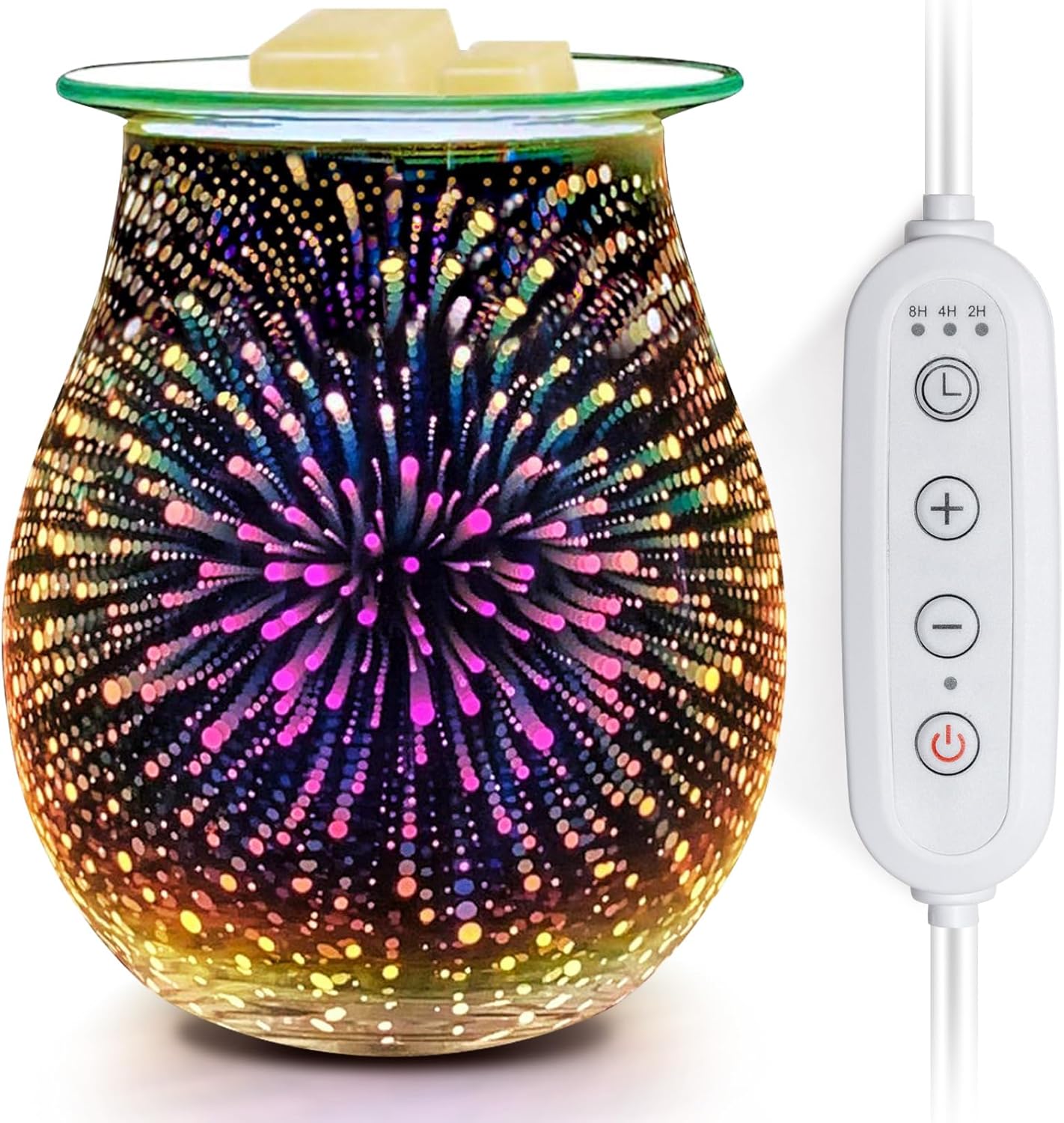 EQUSUPRO 3D Glass Wax Melt Warmer with Timer