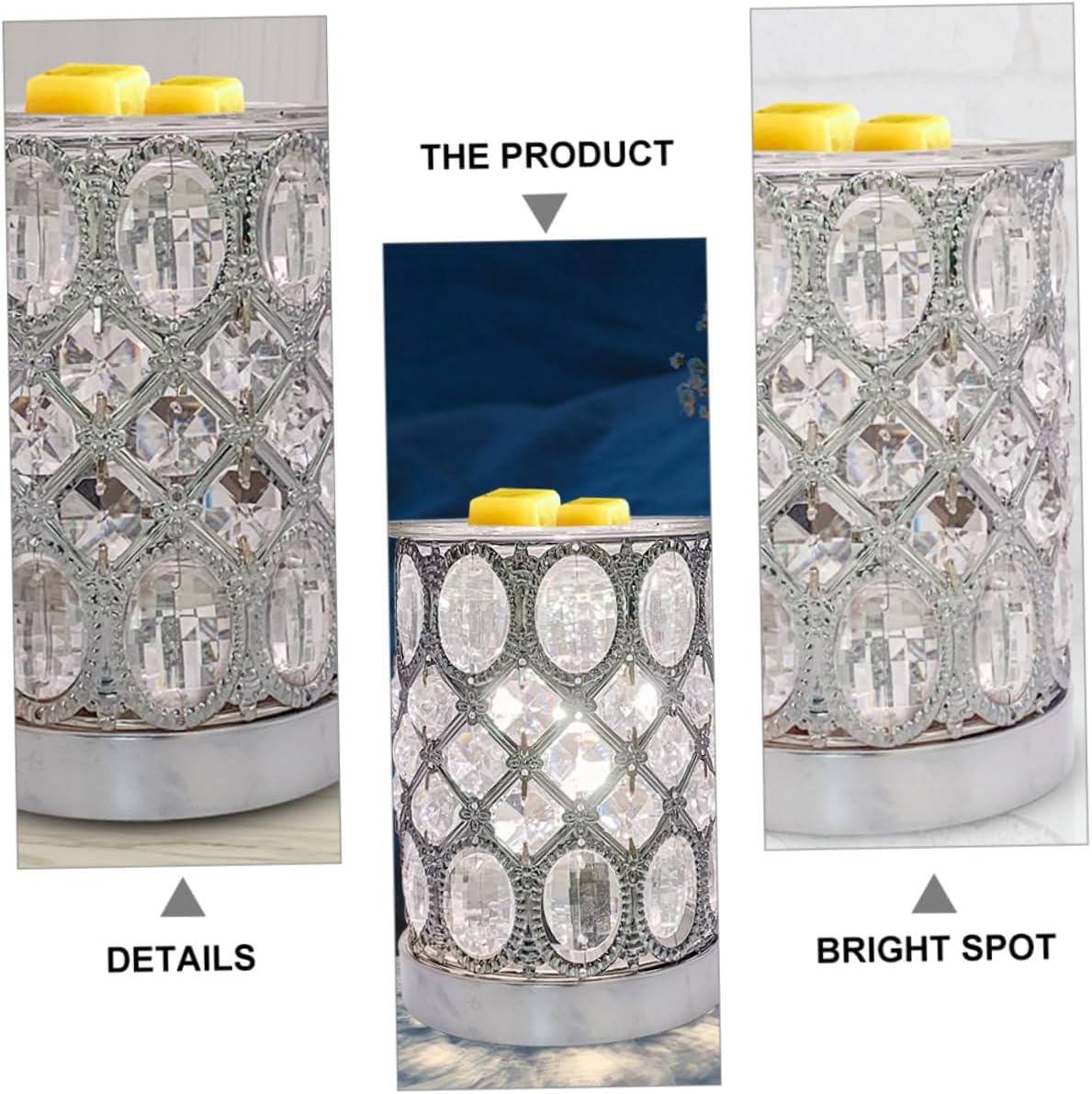 PRETYZOOM Aromatherapy Wax Melting Lamp with LED Light