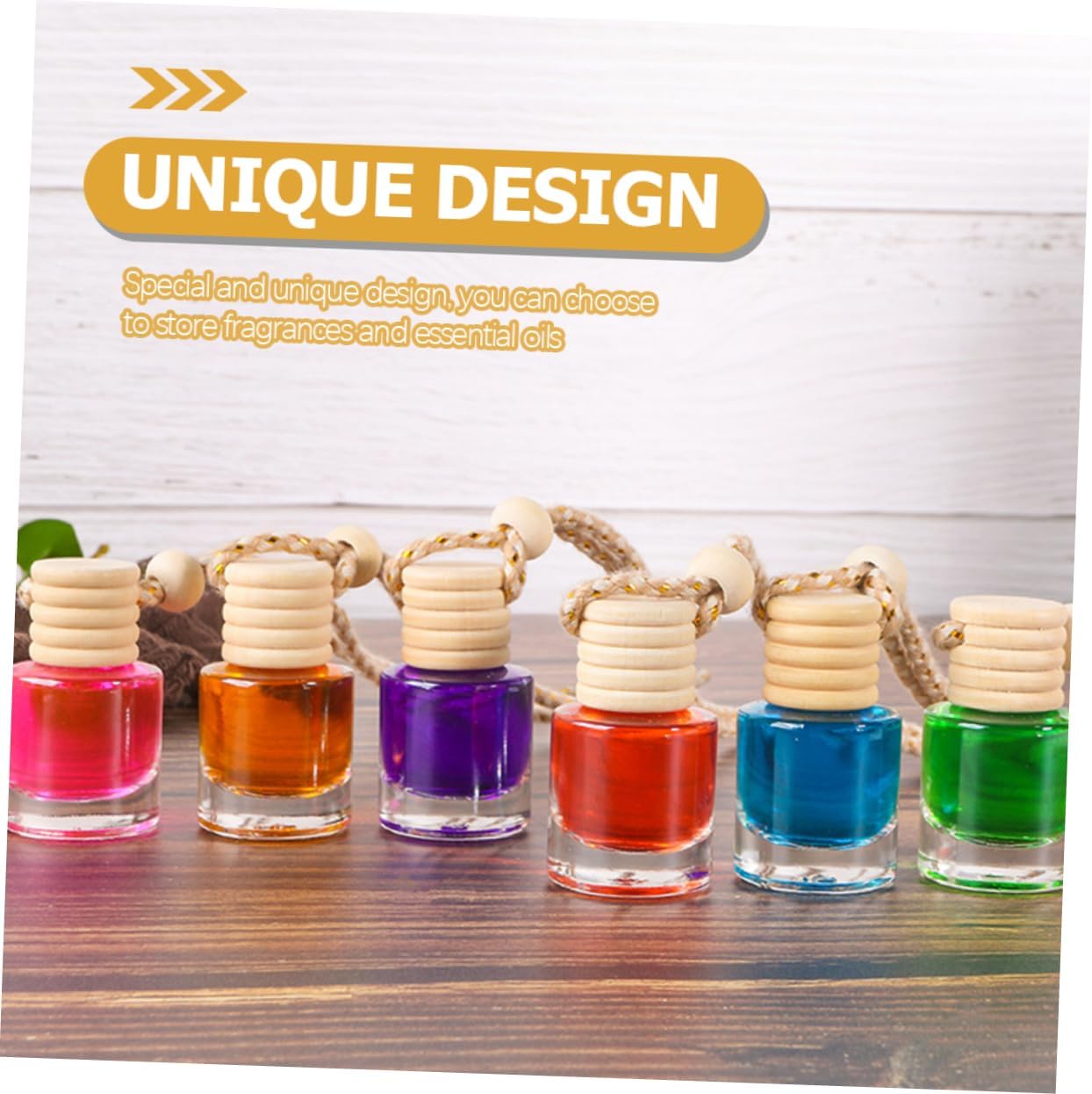 VOSAREA 12Pcs Transparent Aroma Bottles with Caps