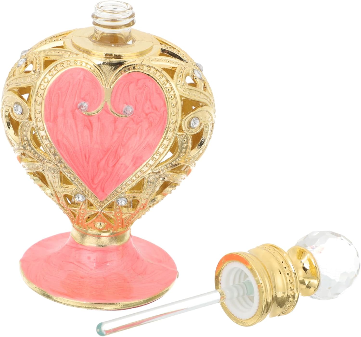 Ipetboom Heart Shaped Perfume Bottle Refillable Design for Essential Oils Fragrances Decoration