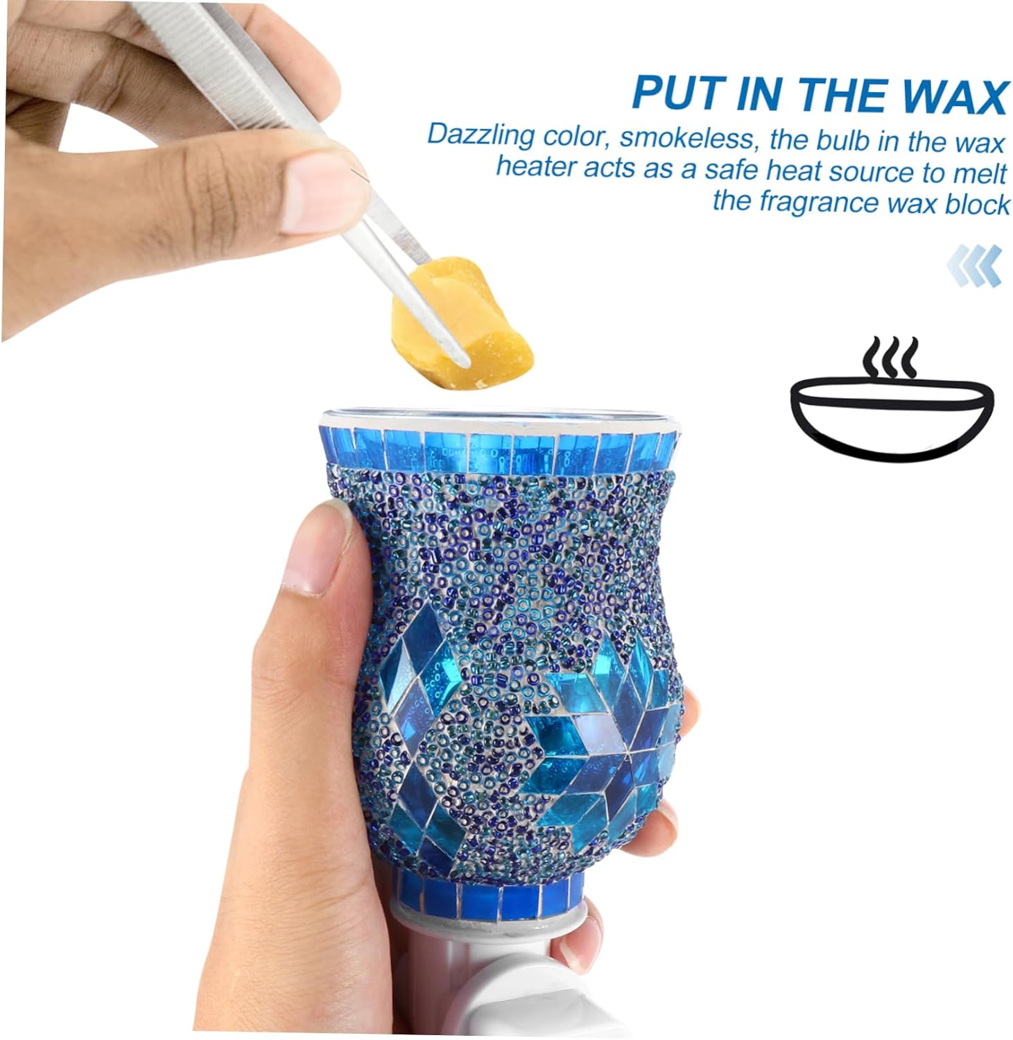 3D Wax Warmer Electric Aroma Decorative Lamp with Blue Light