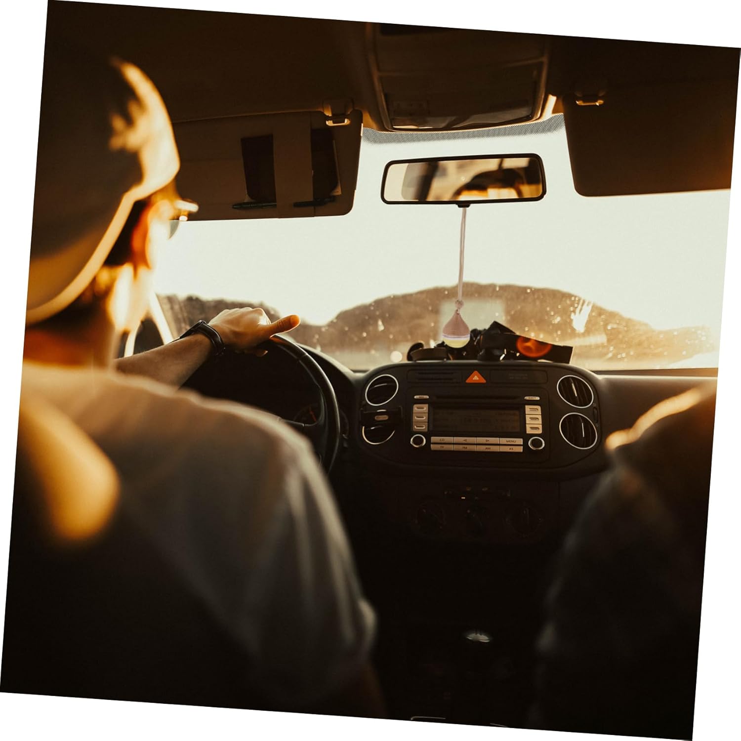 6pcs Clear Car Perfume Diffuser Bottles with Wood Lid Stylish Decor