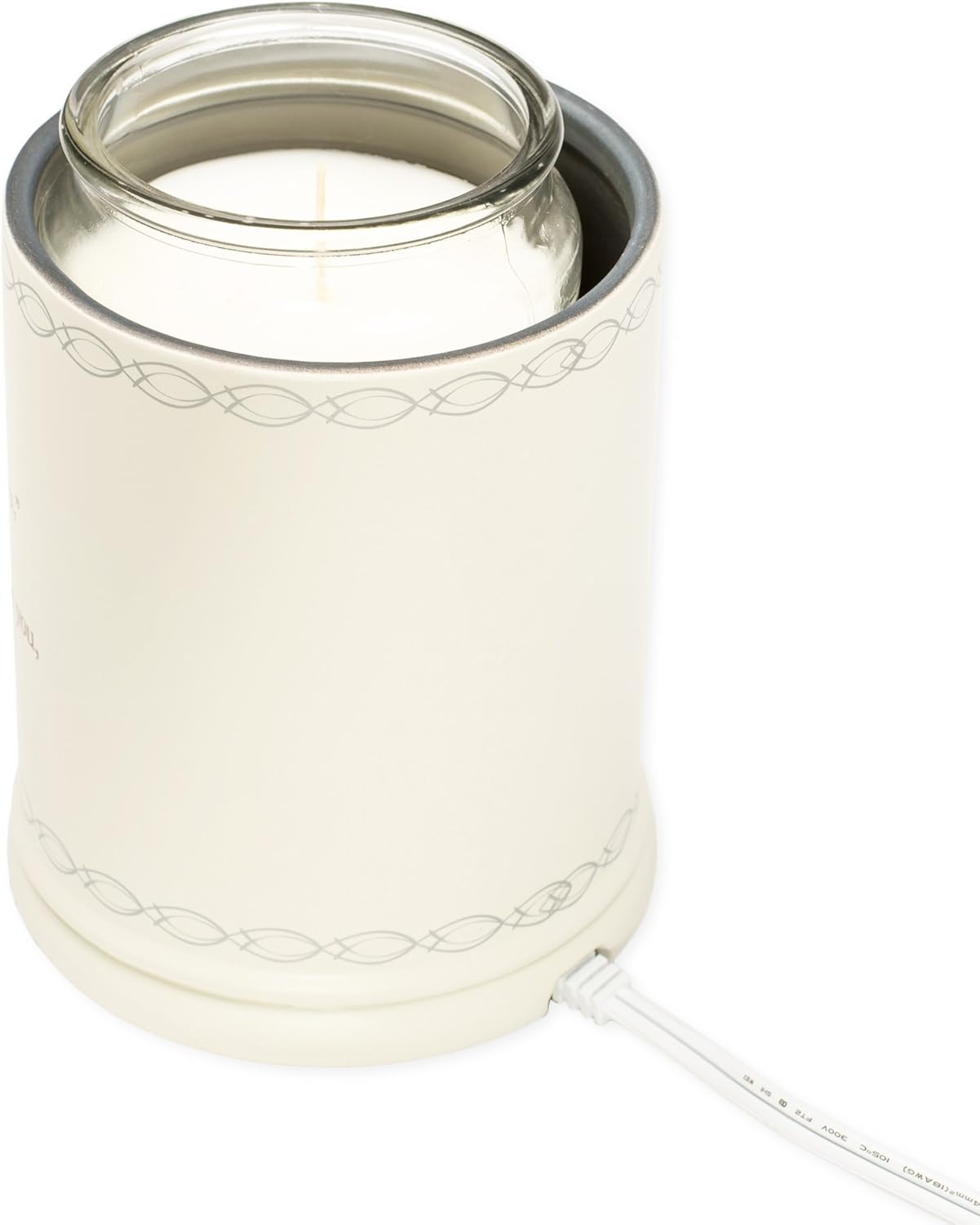Elanze Designs Jar Candle Warmer with Metal Plate