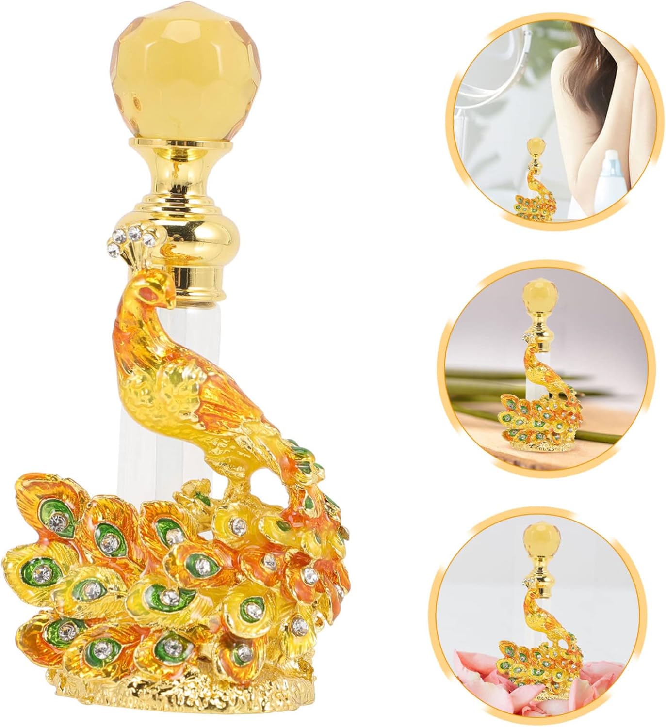 Vintage Refillable Perfume Bottle for Essential Oils and Home Decor