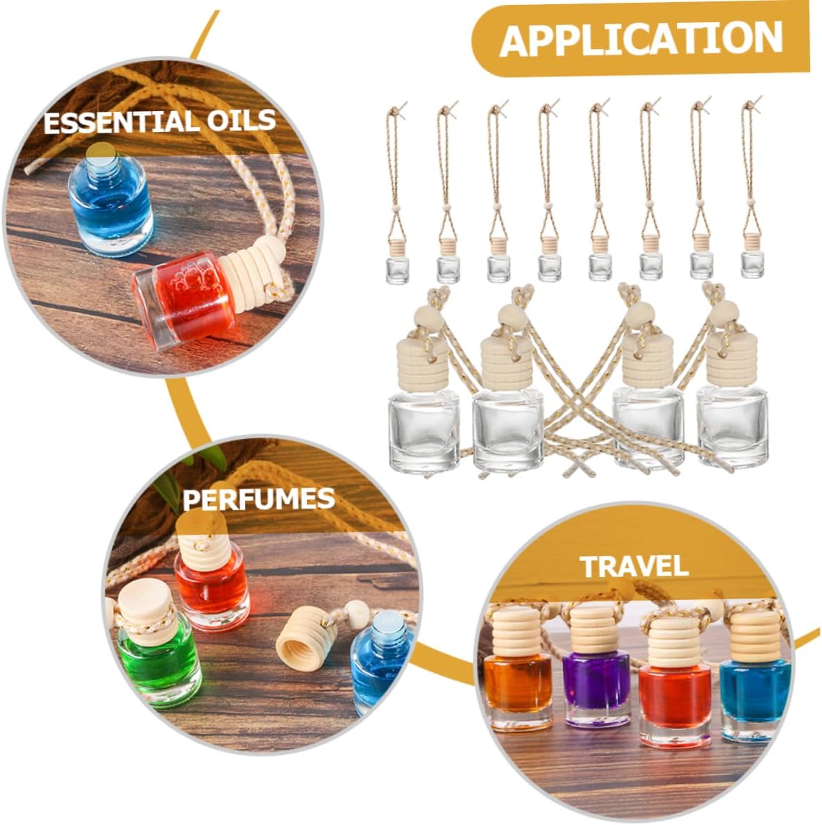 Cabilock Small Perfume Bottles Set Reusable Car Diffuser