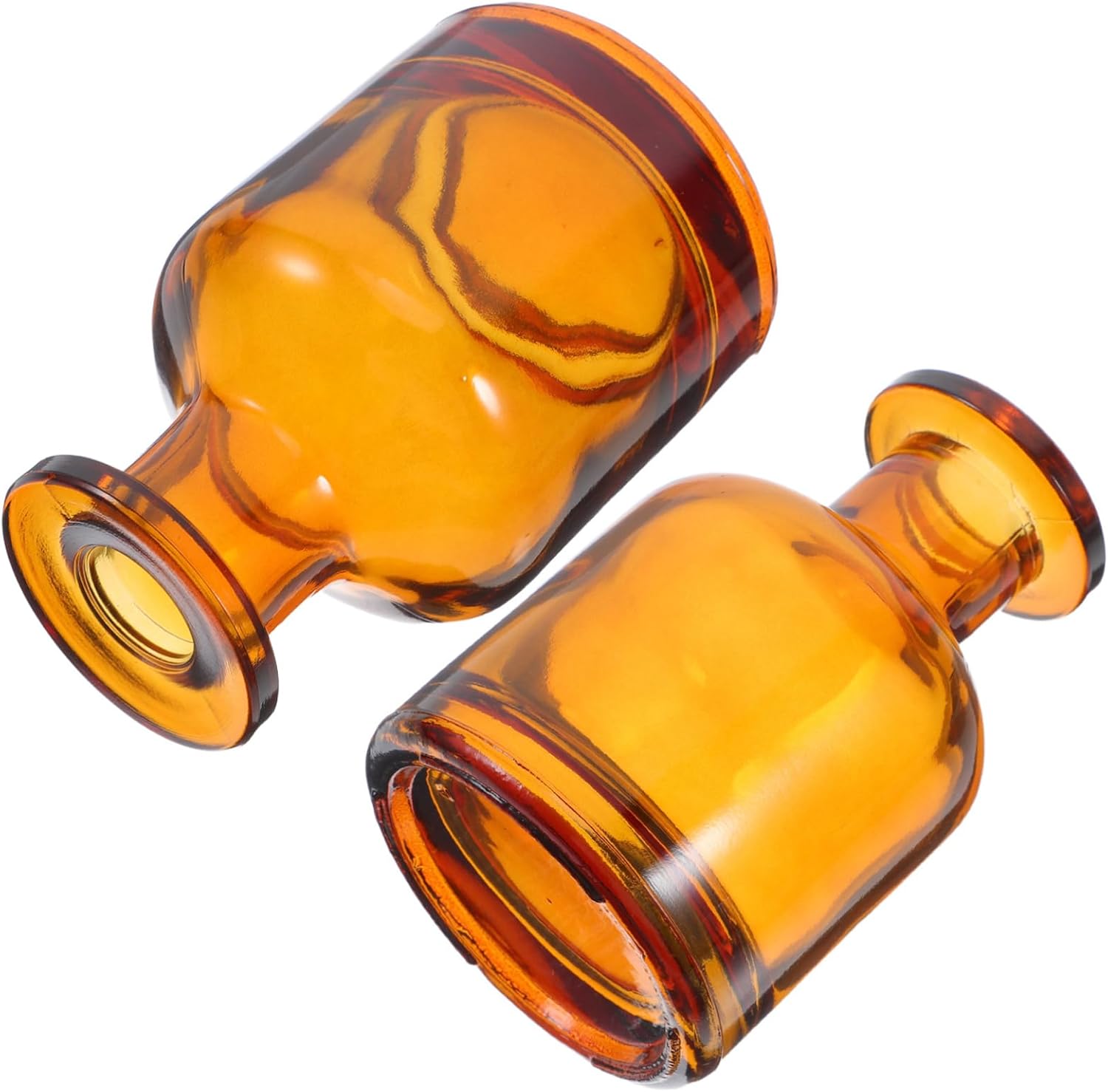 2pcs Glass Reed Diffuser Bottles Refillable Aromatherapy Sticks Holders for Home Office Car