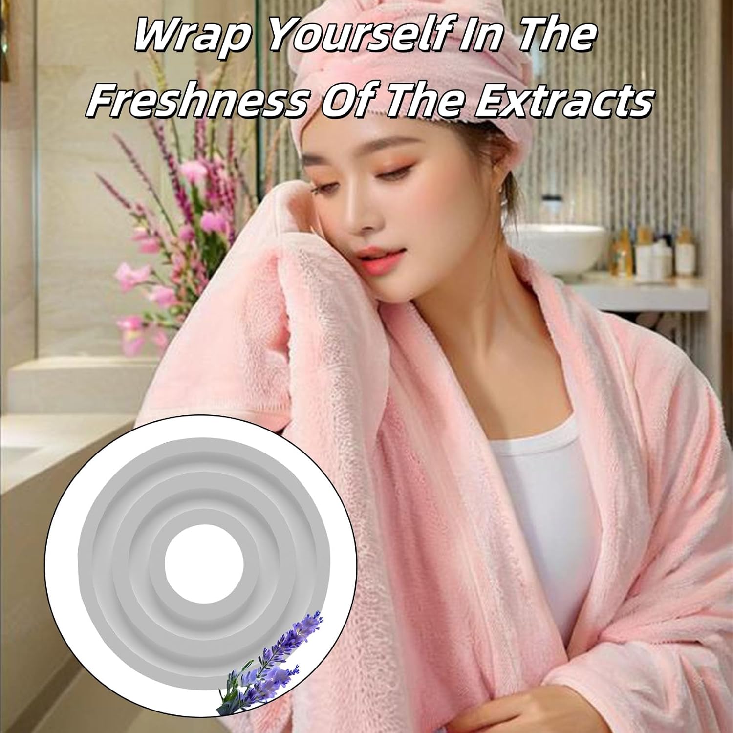 24 Pcs Scented Towel Warmer Discs with 4 Fragrances