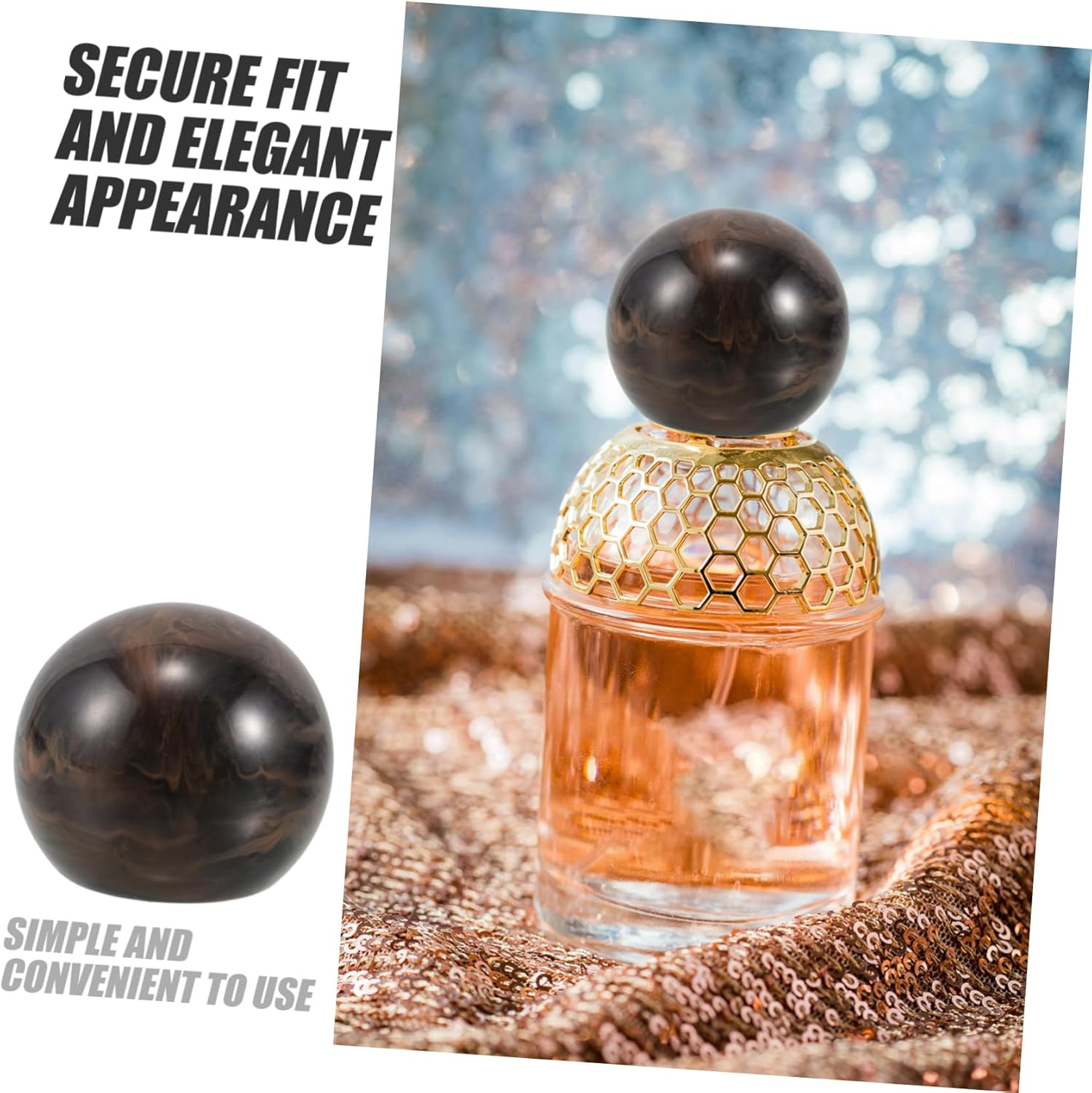 4pcs Resin Round Ball Caps for Perfume Bottles