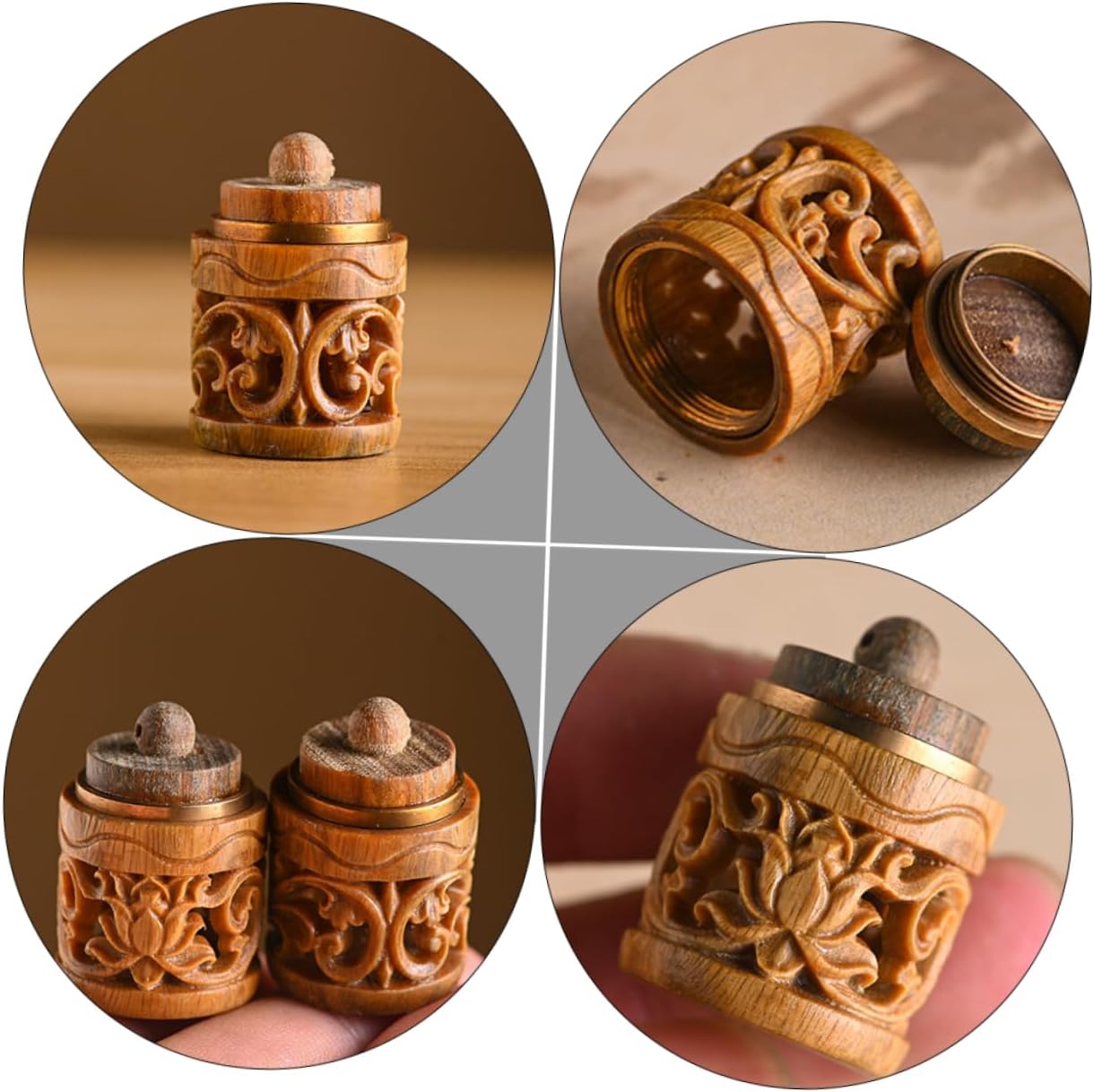 Wooden Diffuser Perfume Bottle Pendant DIY Keychain