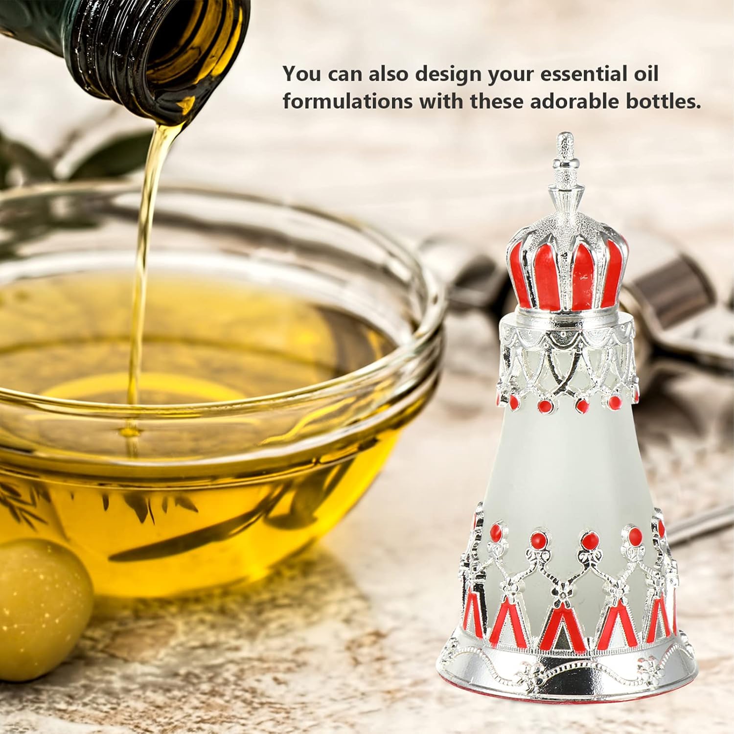 1pc Elegant Refillable Glass Perfume Bottle for Travel and Home Use