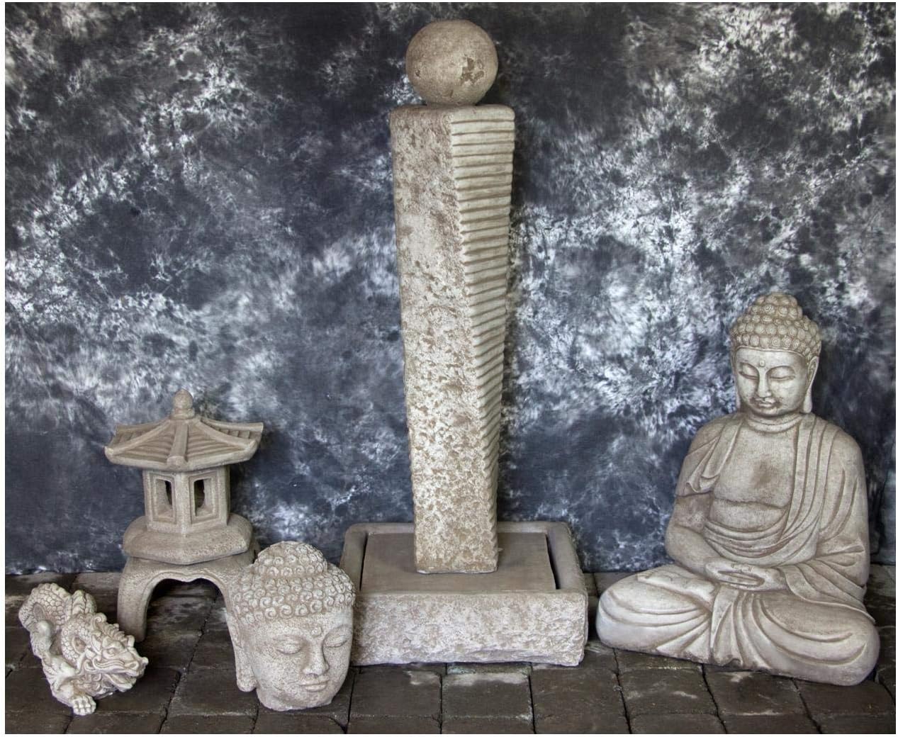 Rustic Twist Fountain Sphere with Chinese Dragon and Kamakura Buddha