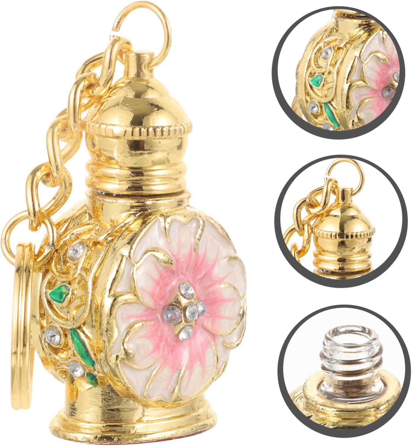 3ml Vintage Style Mini Dubai Zinc Alloy Perfume Bottle for Travel