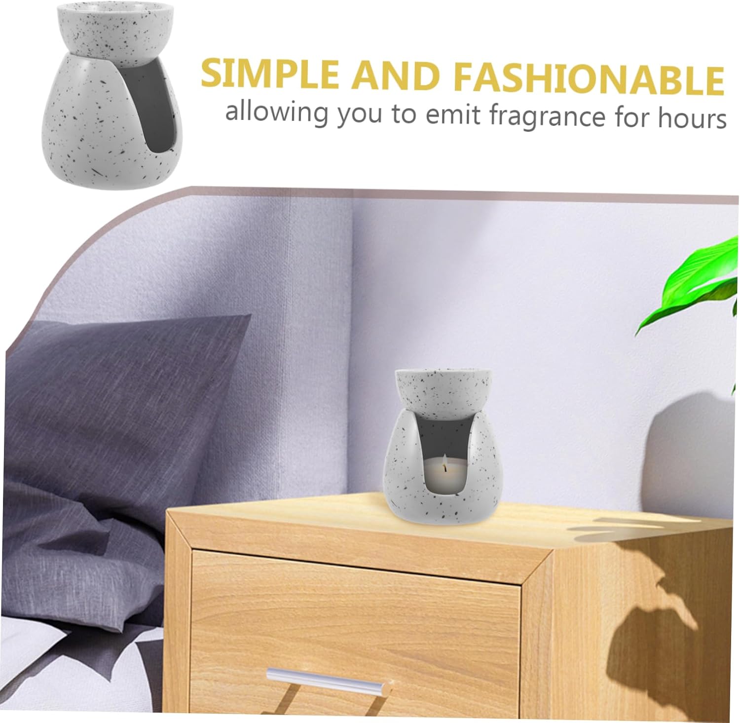 ABOOFAN Essential Oil Diffuser Ceramic Candle Holder Aromatherapy Warmer