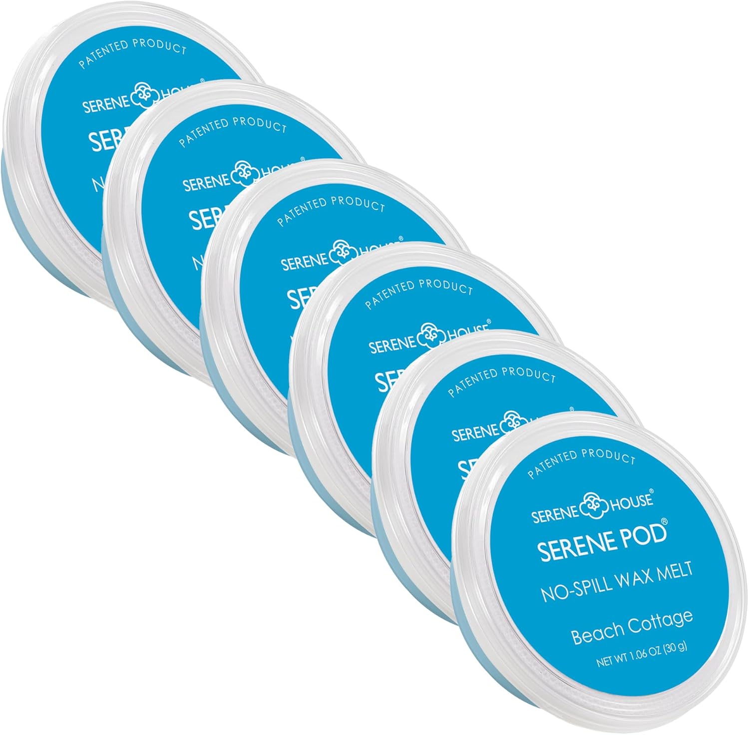 Serene House Beach Cottage No-Spill Wax Melt Pods 6-Pack