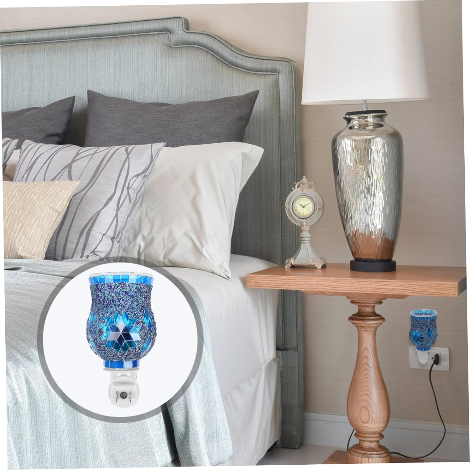 1pc Electric Night Light with Colorful Lamp Design