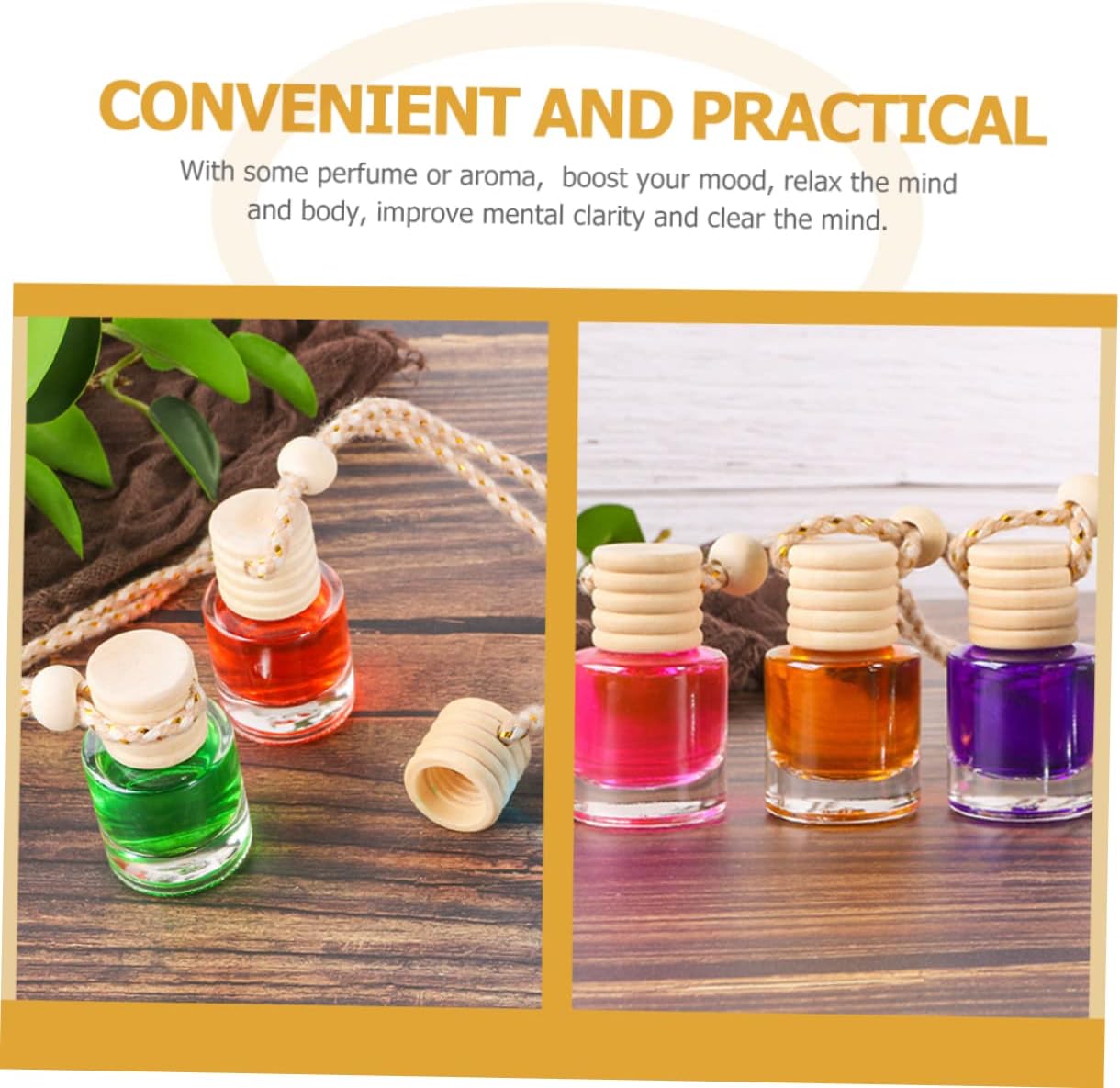 Cabilock Small Perfume Bottles Set Reusable Car Diffuser