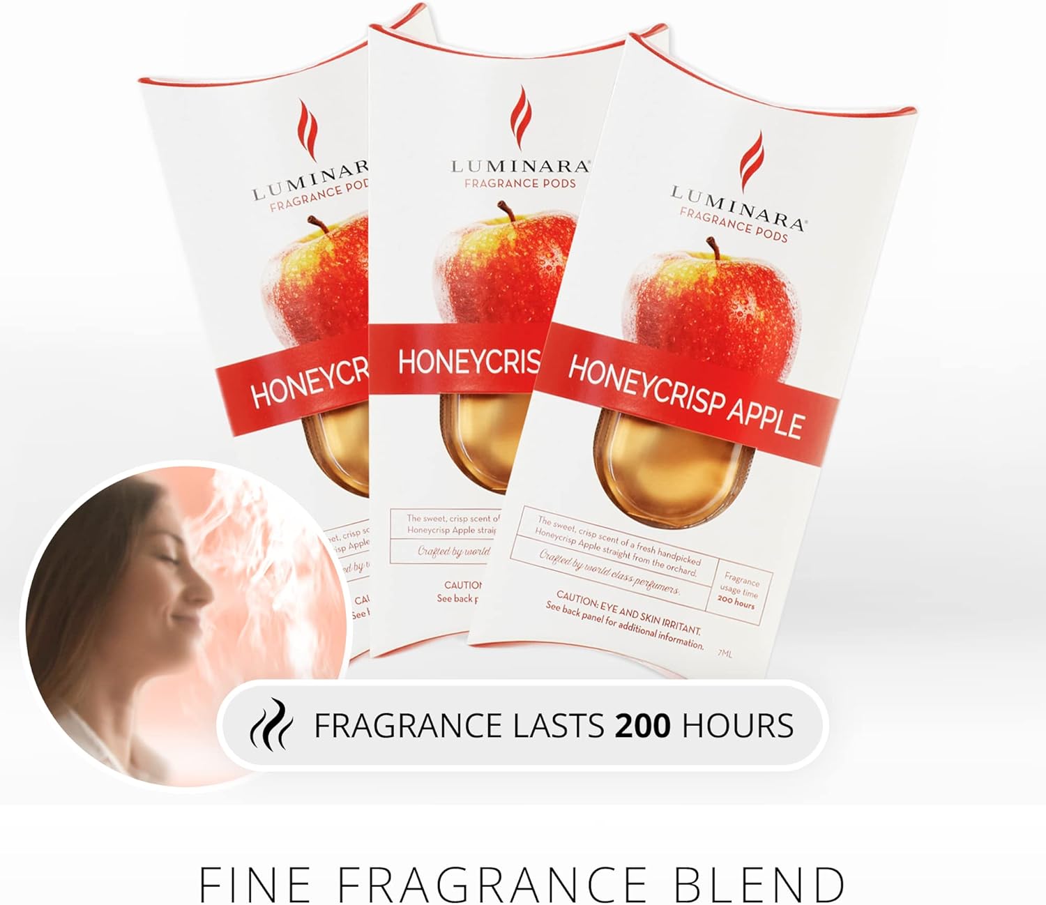 Luminara Fragrance Diffusing Pods Set of 3 Apple Natural Home Scent Refills