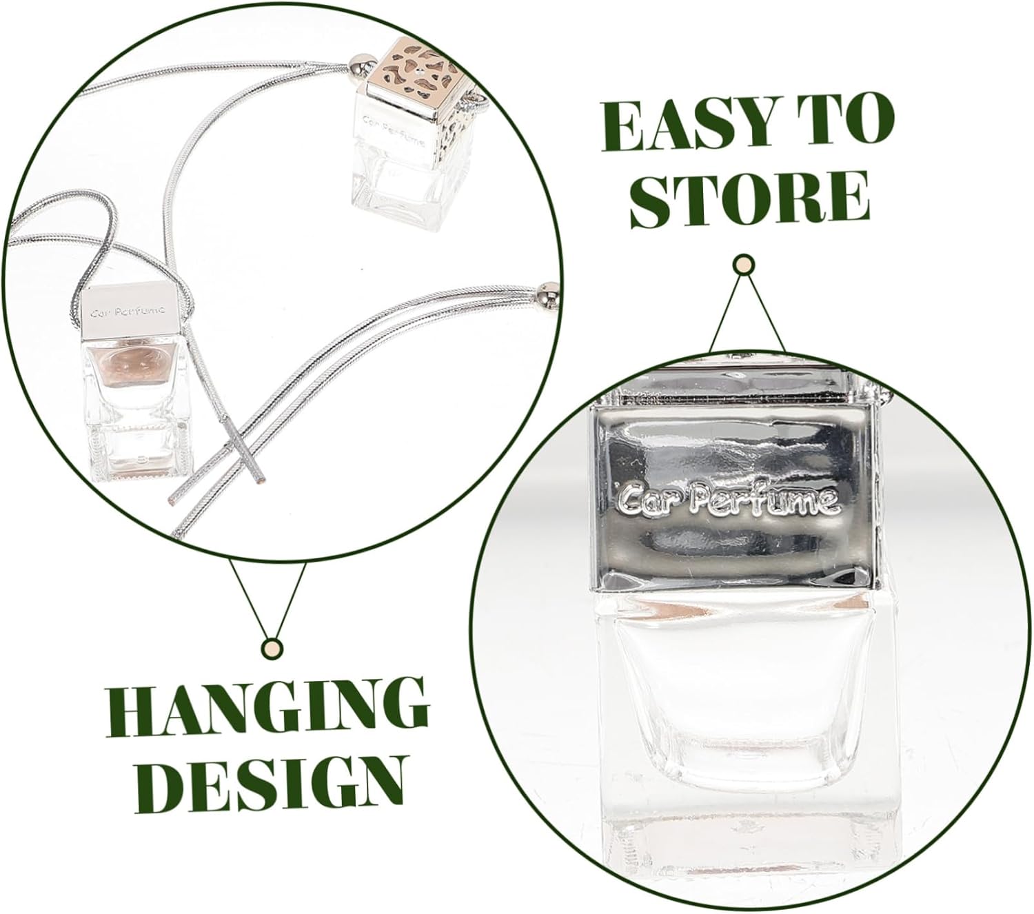 20Pcs Car Hanging Diffuser Bottle for Essential Oils and Home Decor