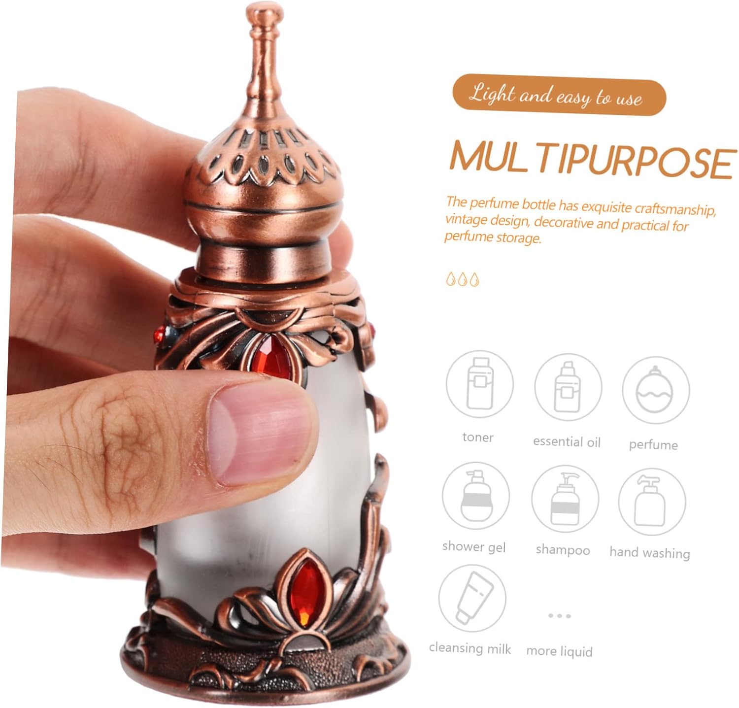 SOIMISS Portable Vintage Perfume Flask for Travel and Home Decor
