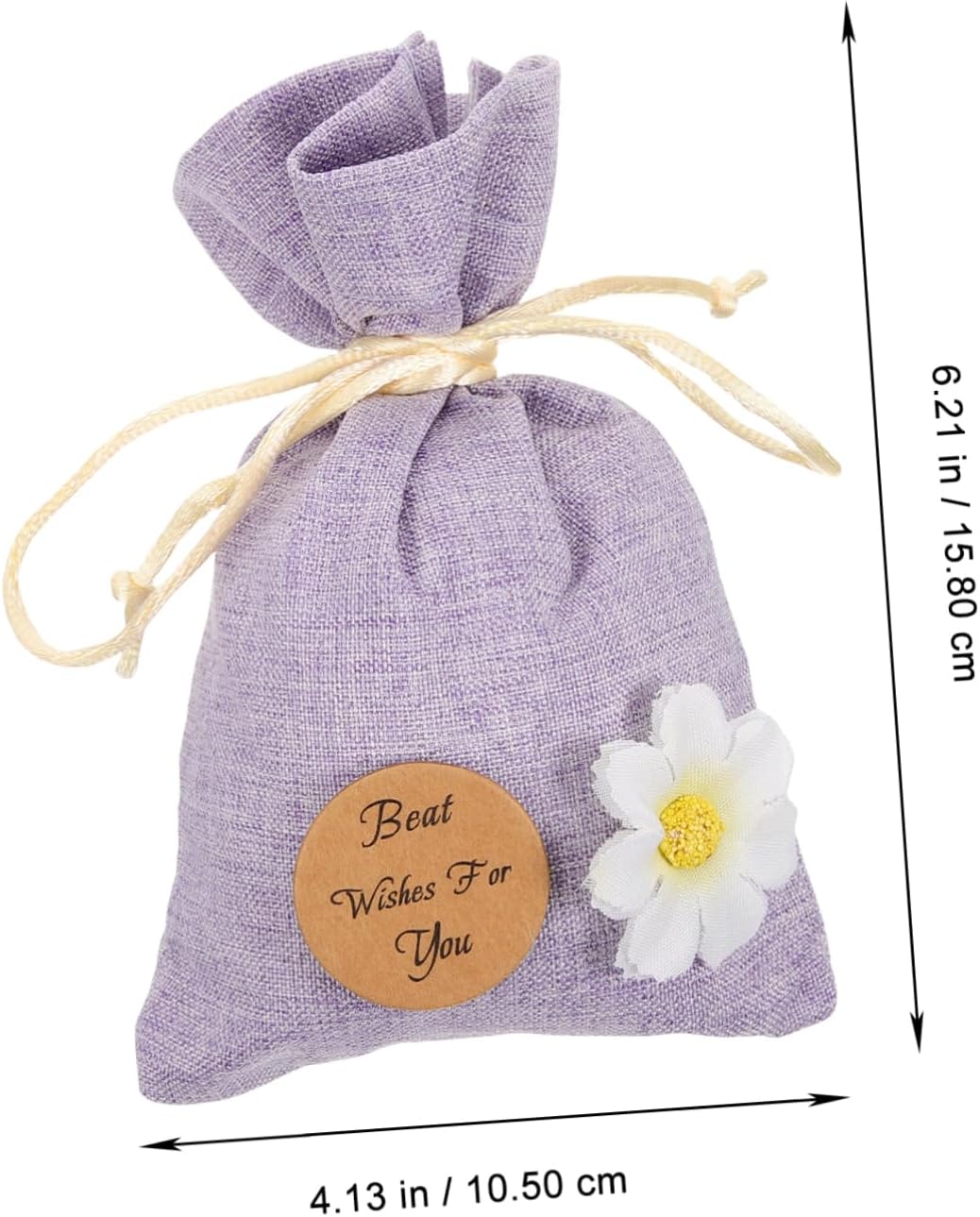 ABOOFAN 10Pcs Lavender Sachet Bags Refillable Empty Drawstring Pouches for Fragrance Storage
