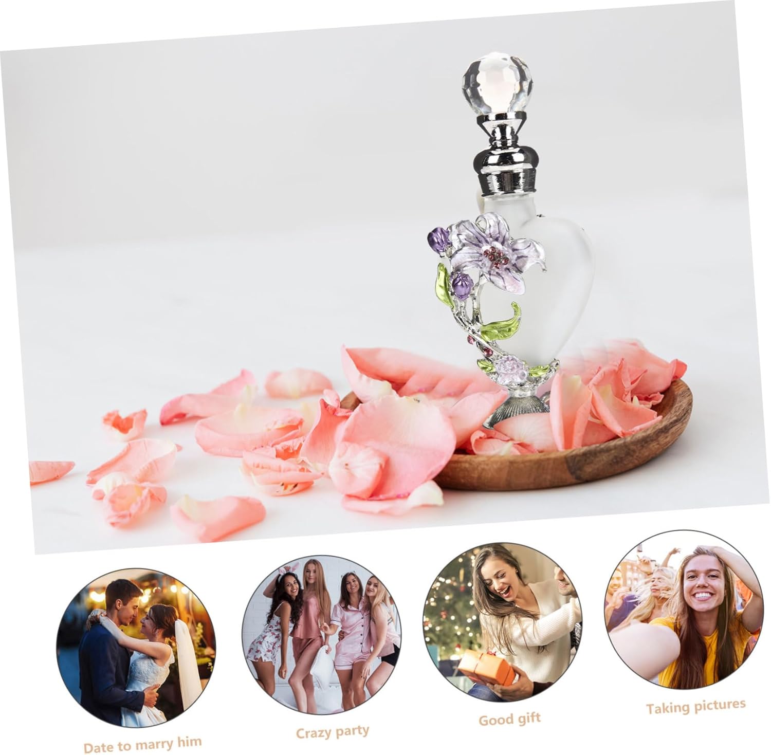 ERINGOGO Vintage Style Perfume Bottle 10ml Glass Aromatherapy Container