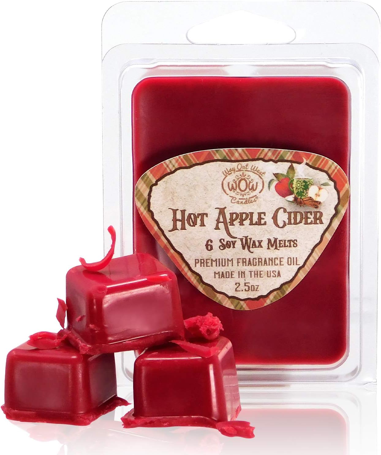 Way Out West Candles Hot Apple Cider Wax Melts 4 Pack