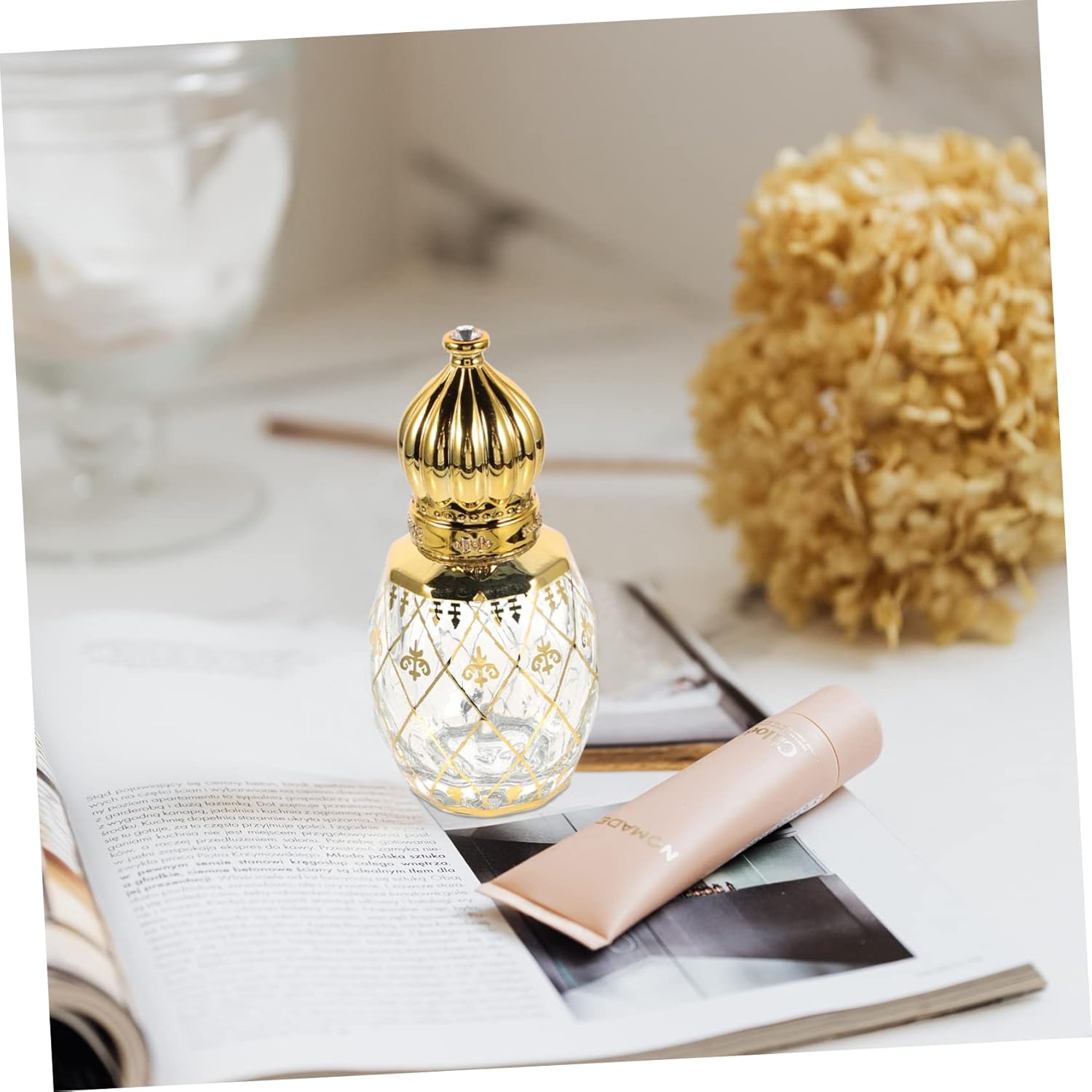 ABOOFAN 8ml Empty Perfume Bottle Cap Arabian Style Decorative