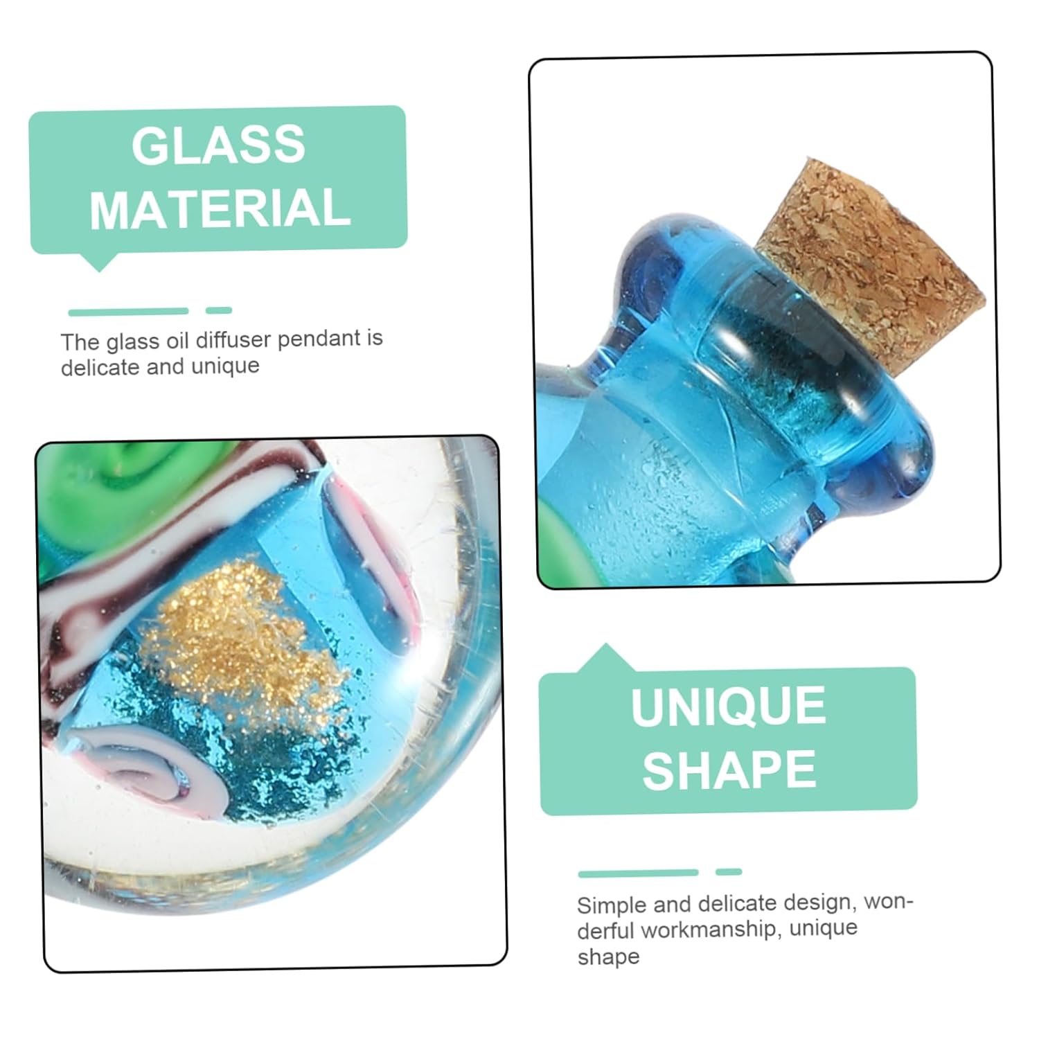 Glass Essential Oil Diffuser Pendant for Women