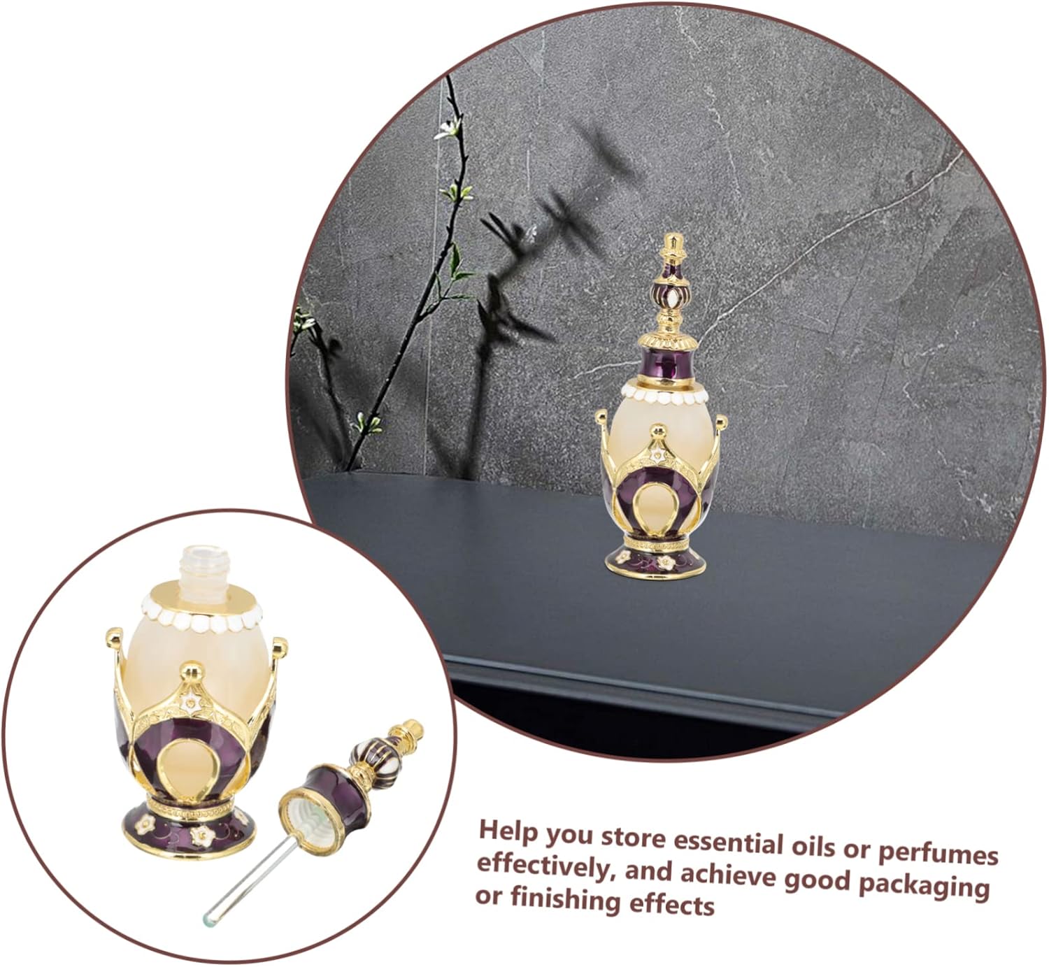 Hemobllo 3-Piece Refillable Glass Perfume Bottle Set