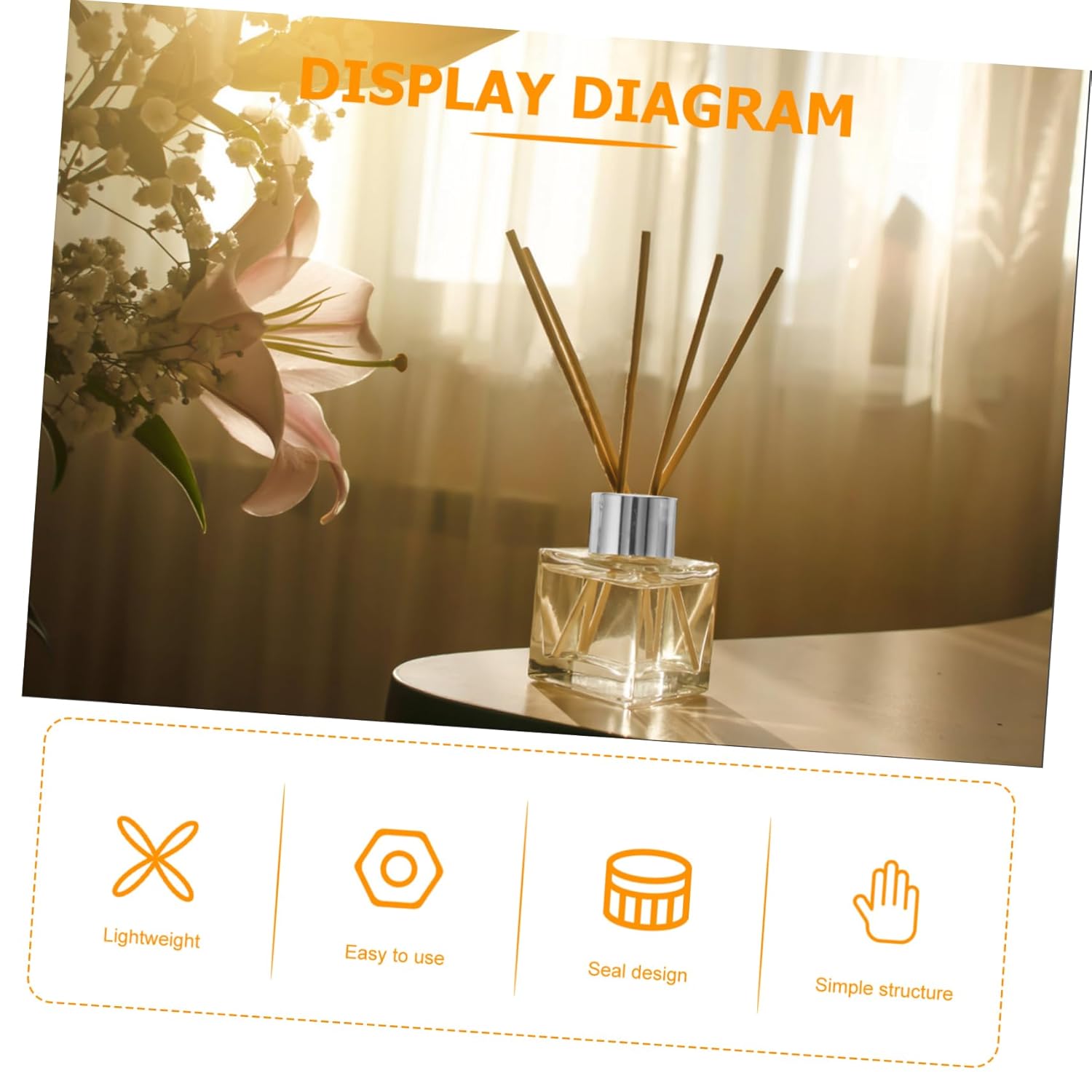 Didiseaon 10pcs Refillable Diffuser Bottle Caps for Home Office Car Use