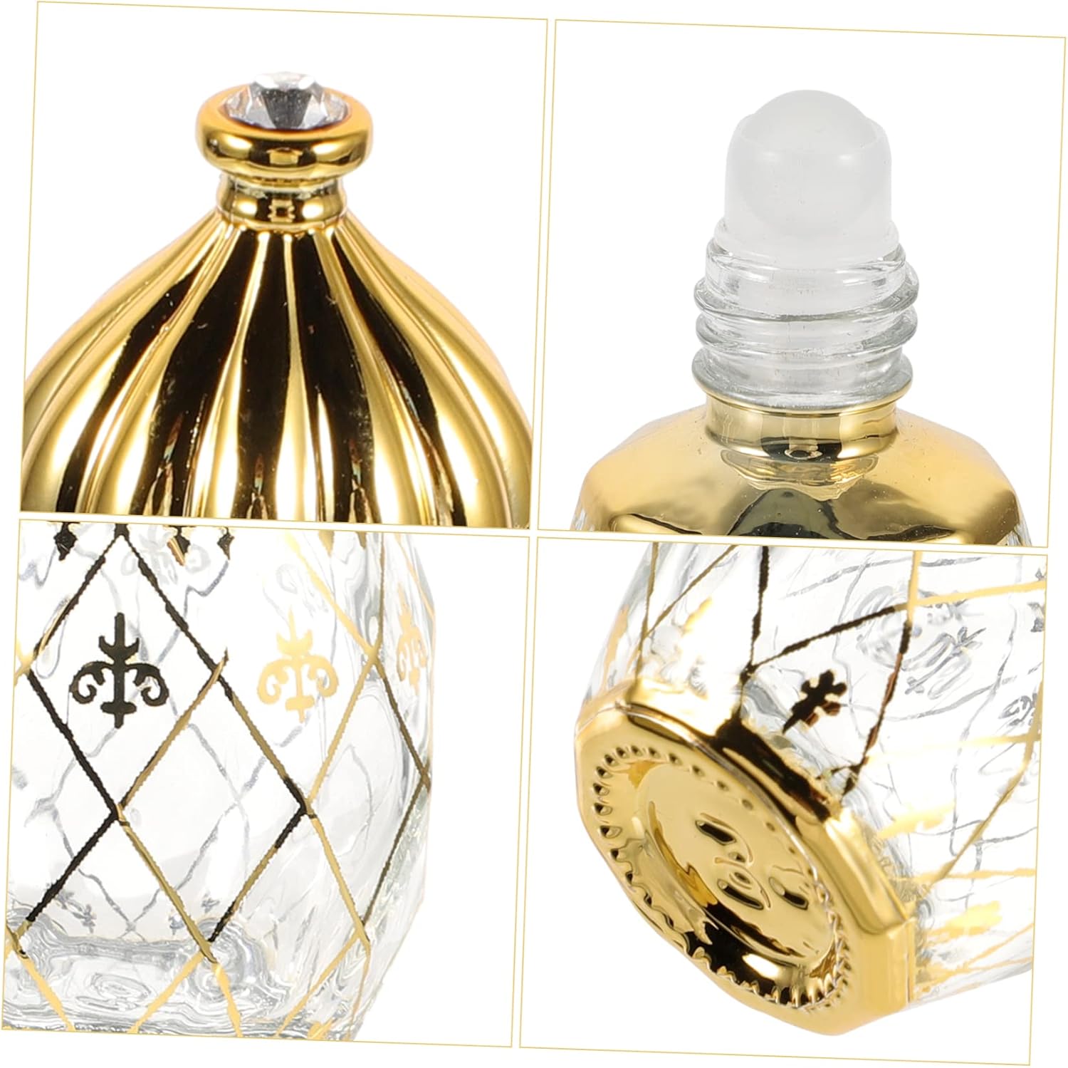 PRETYZOOM Refillable Perfume Bottle with Elegant Crown Cap