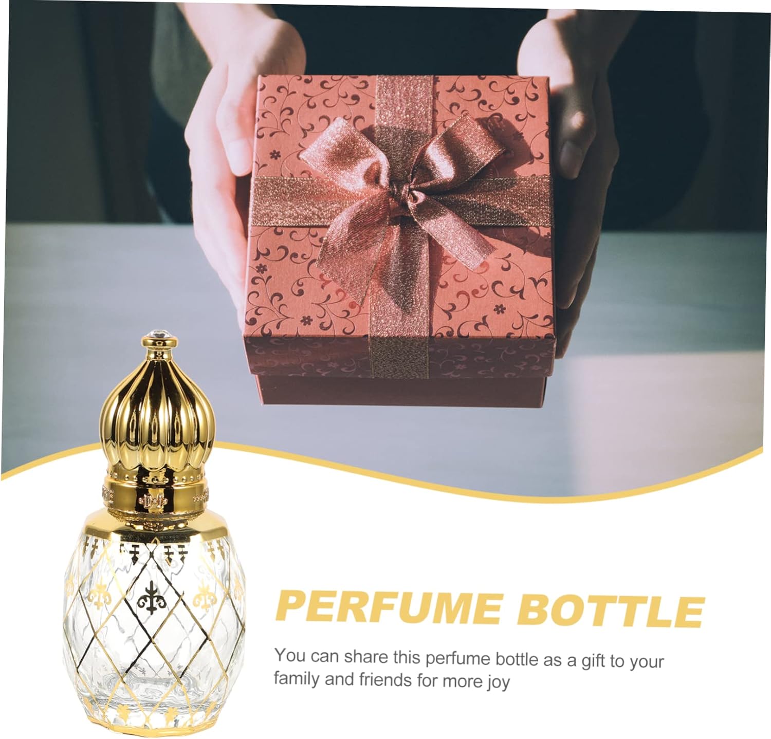 Middle Eastern Perfume Bottle Essential Oil Roller Empty Aroma Decorative Sample Air Tight Travel Size