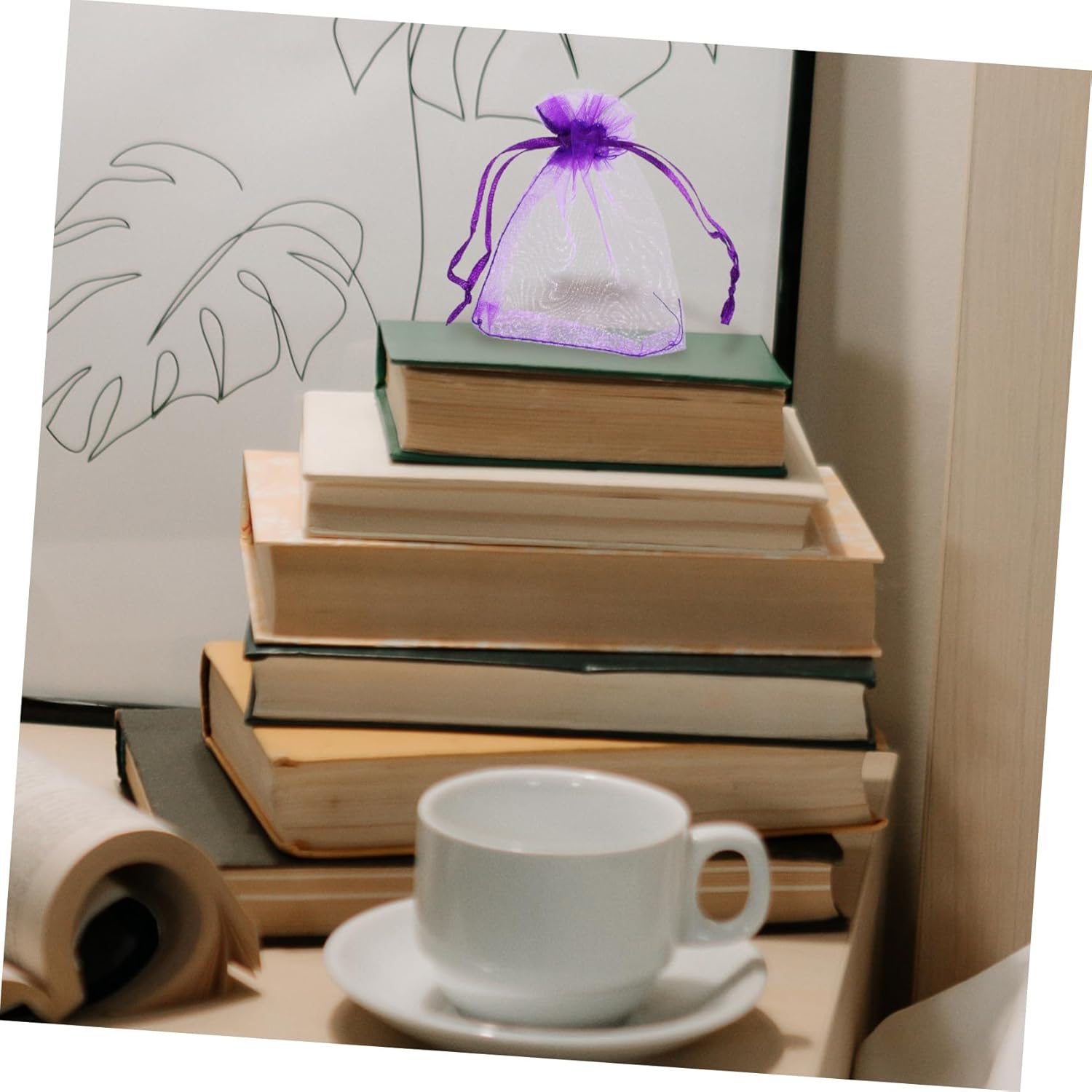 BIUDECO 100Pcs Drawstring Lavender Sachet Bags for DIY and Home Fragrance Use